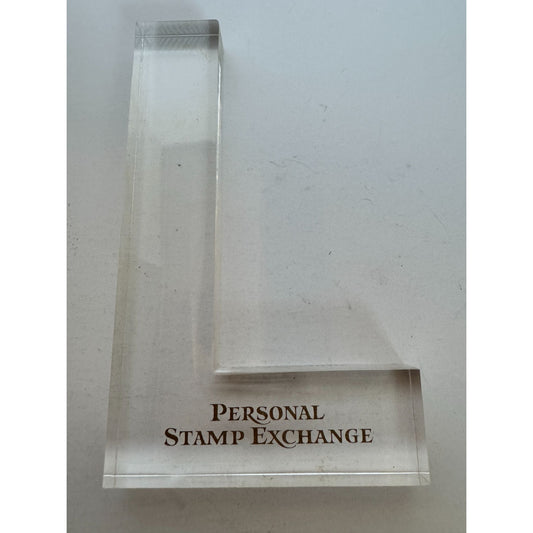 Personal Stamp Exchange L-Shaped Block Acrylic Stamp Positioner Tool Clear PSX