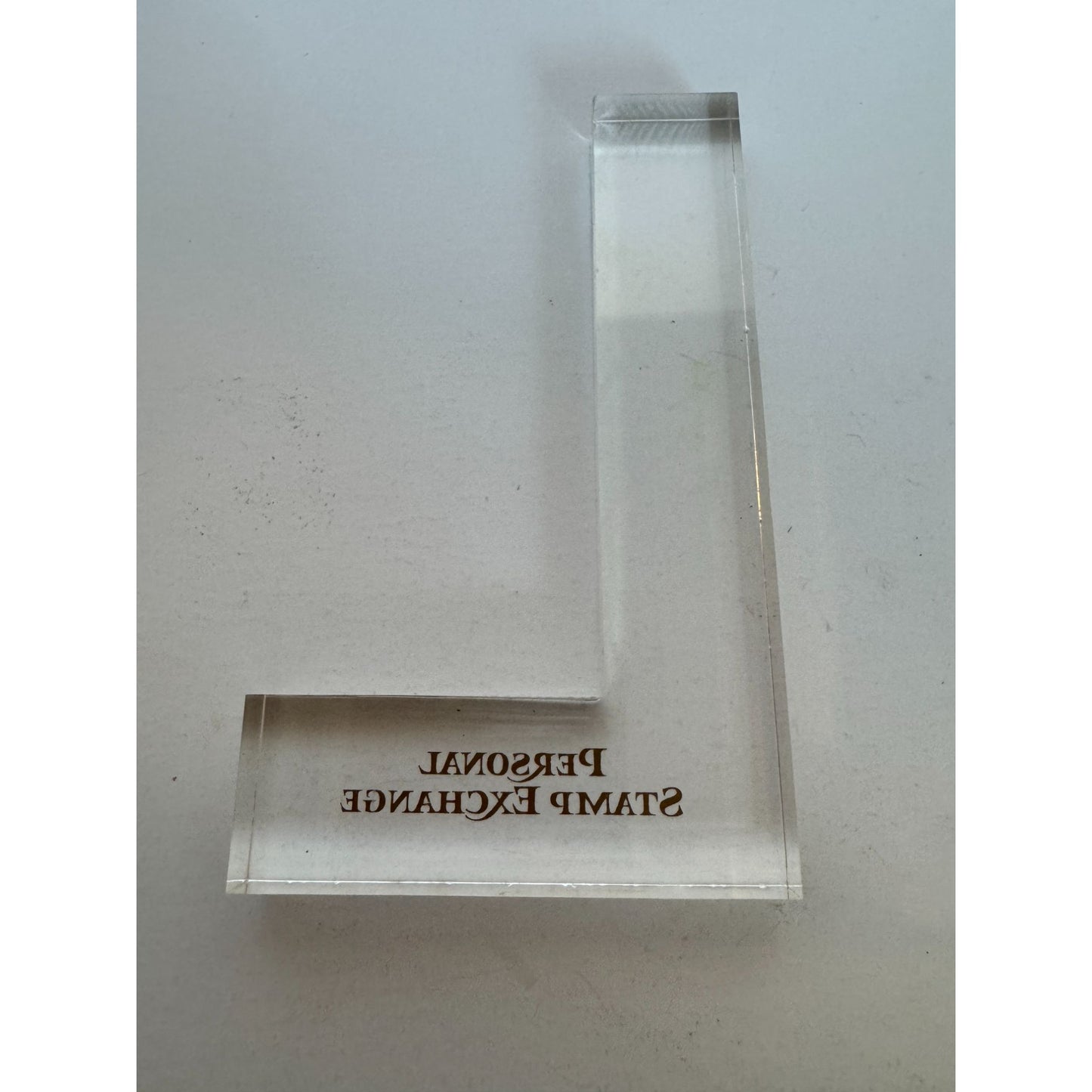 Personal Stamp Exchange L-Shaped Block Acrylic Stamp Positioner Tool Clear PSX