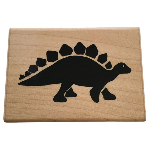 JRL Design Rubber Stamp Stegosaurus Dinosaur Kids Craft Birthday Party Invitation