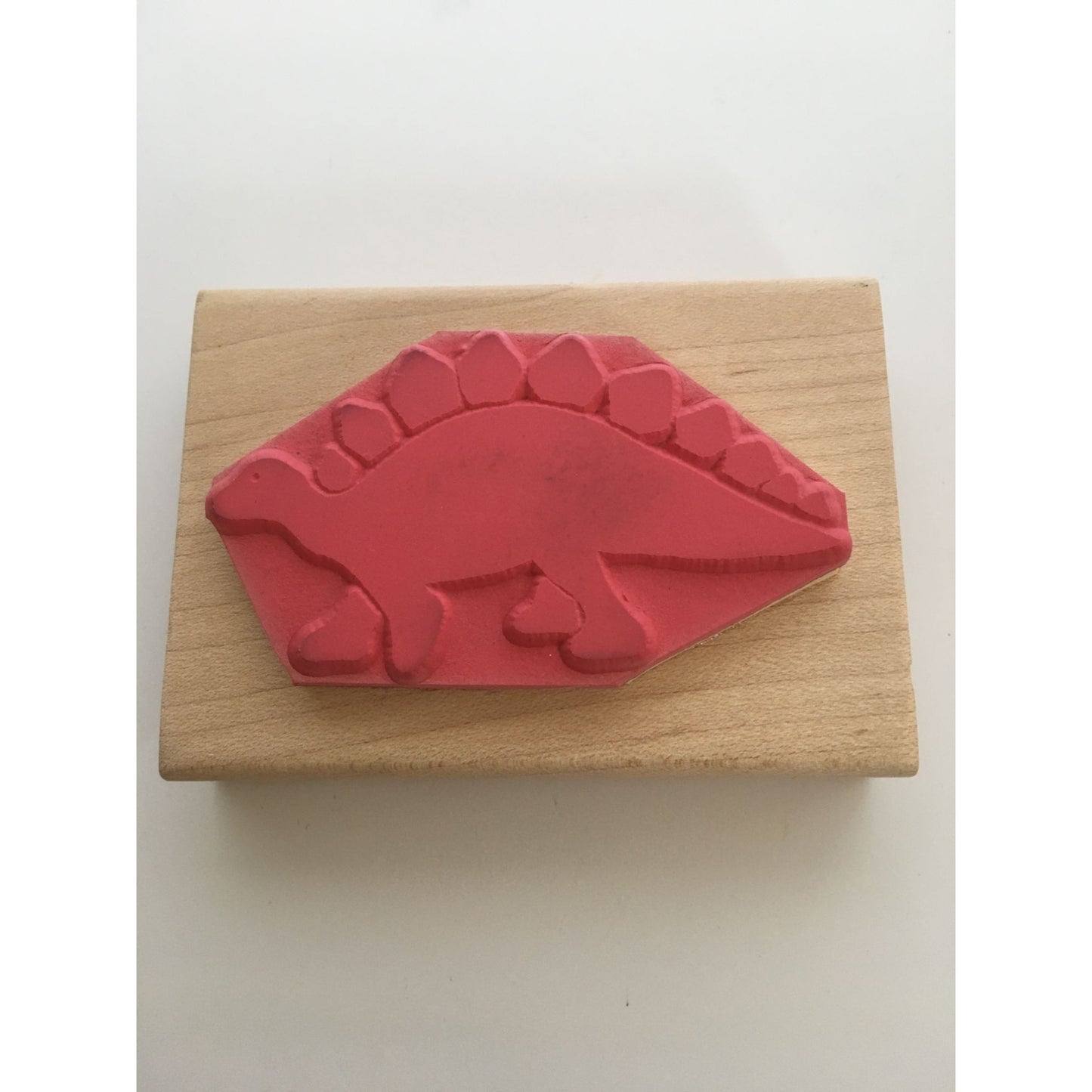 JRL Design Rubber Stamp Stegosaurus Dinosaur Kids Craft Birthday Party Invitation