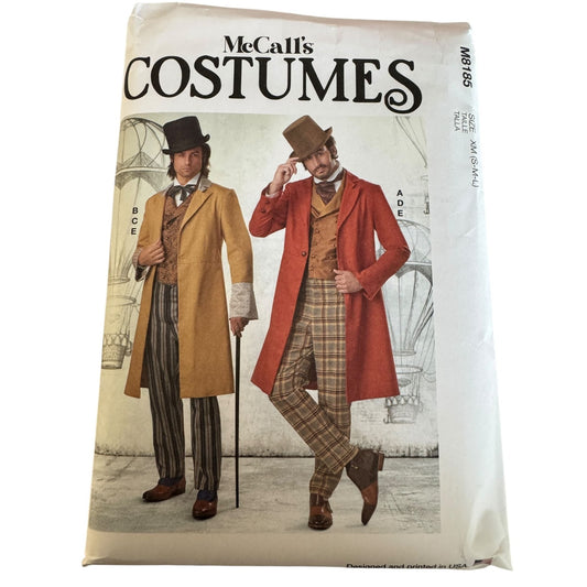 McCalls Sewing Pattern M8185 Victorian Costume Coat Historical Steampunk UC S-L