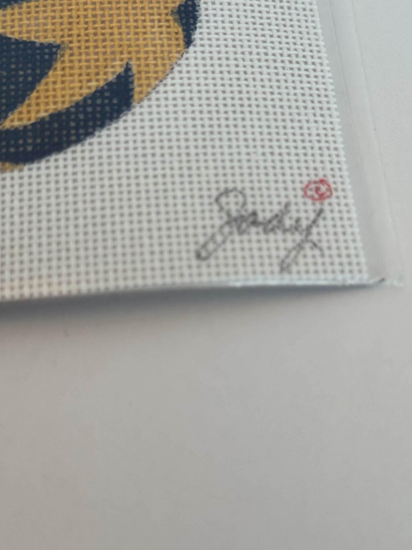 Jody Designs Needlepoint Canvas Christmas Ball Ornament Star 3.5 Inch