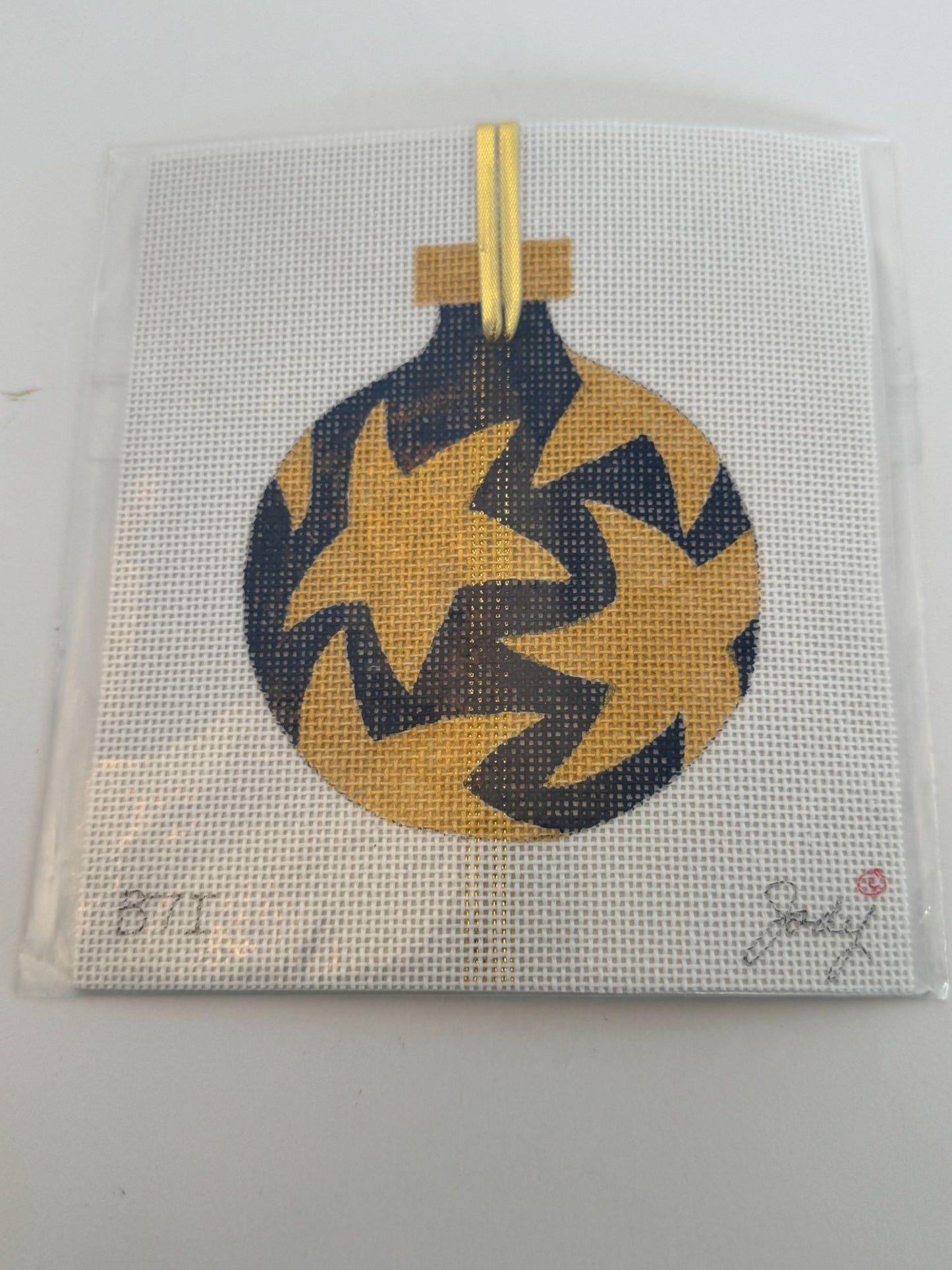 Jody Designs Needlepoint Canvas Christmas Ball Ornament Star 3.5 Inch