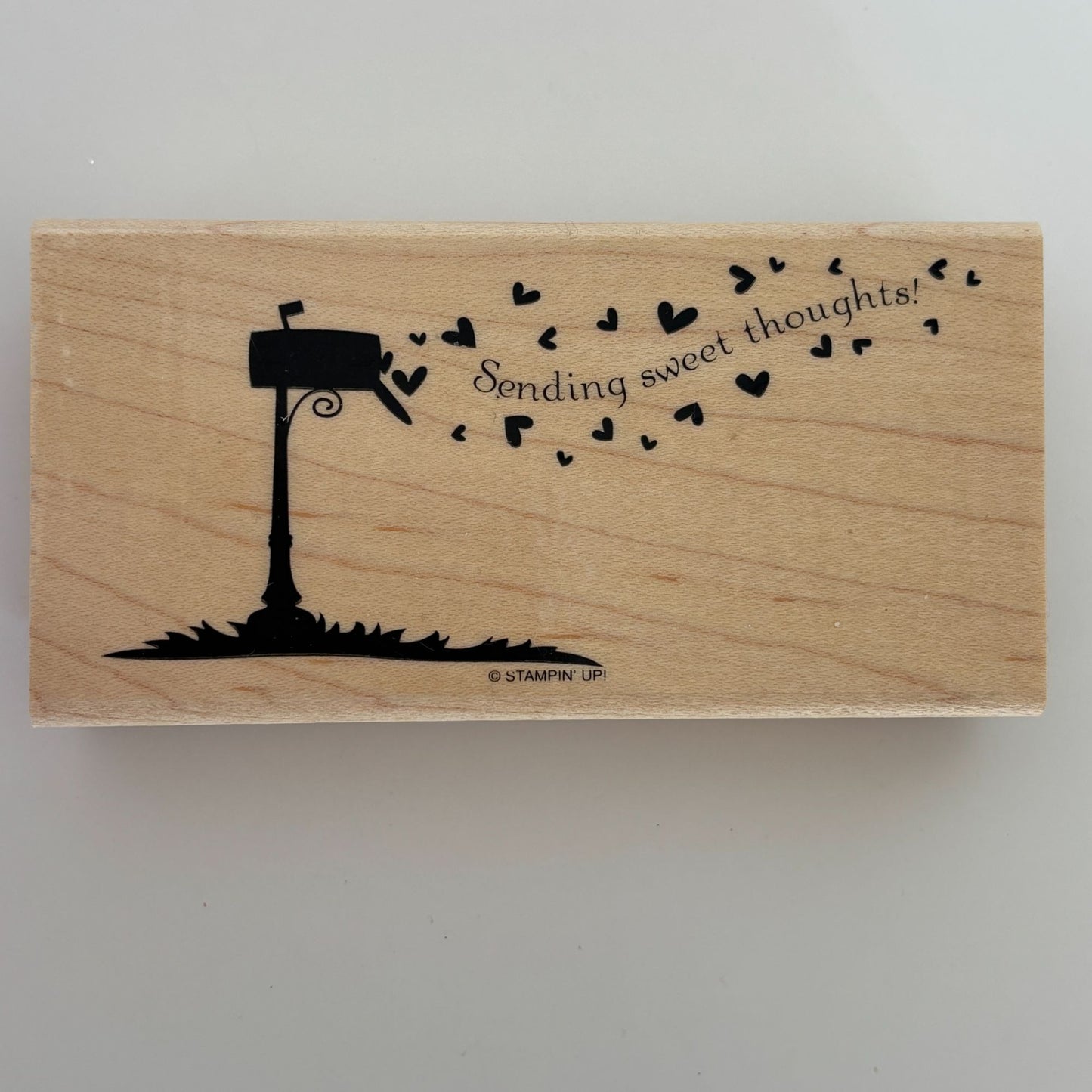 Stampin Up Rubber Stamp Sending Sweet Thoughts Mailbox Hearts Card Making Words