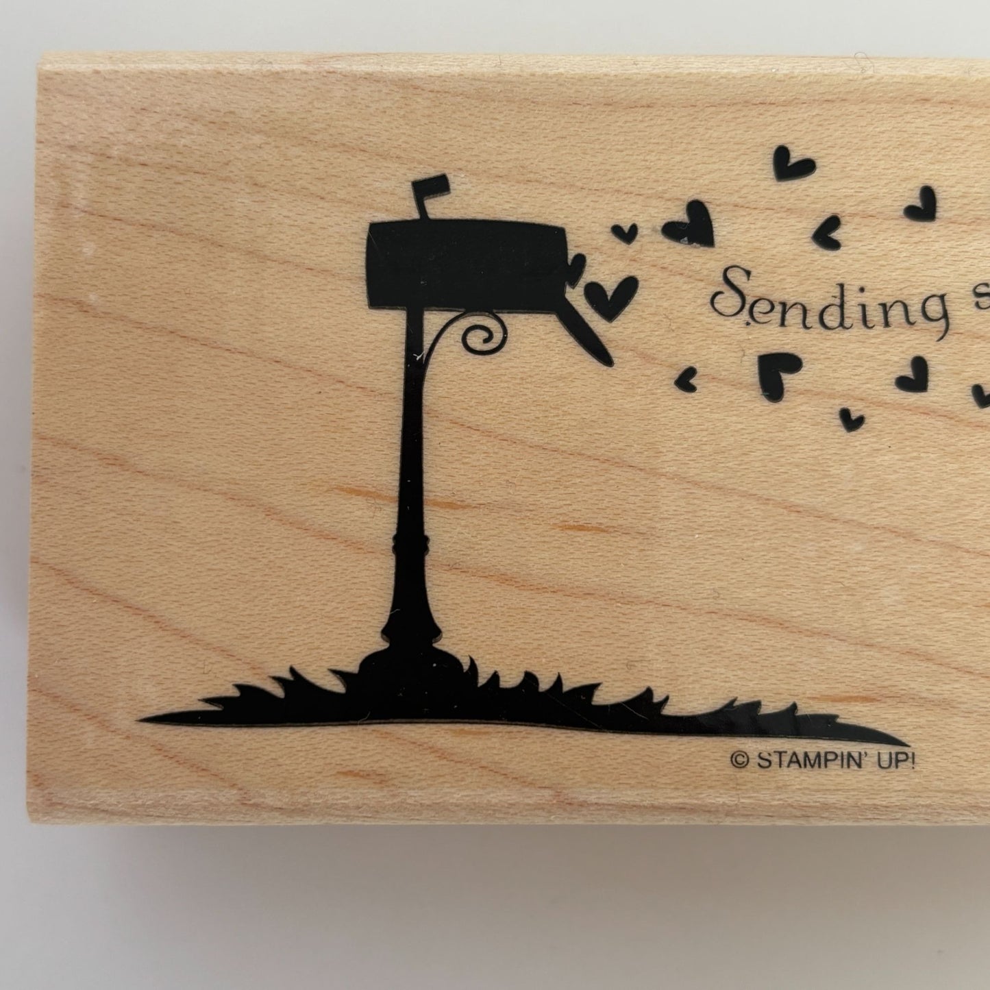 Stampin Up Rubber Stamp Sending Sweet Thoughts Mailbox Hearts Card Making Words