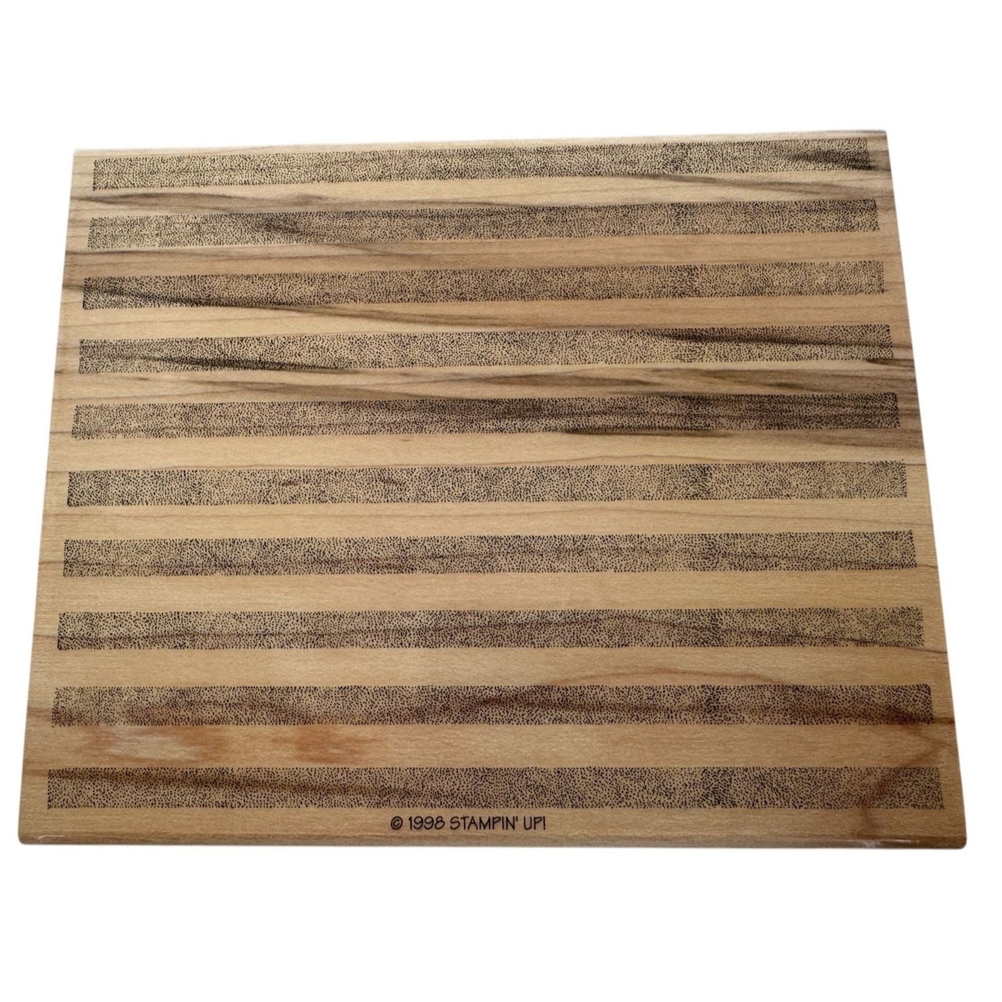 Stampin Up Wood Rubber Stamp Stripes Background Large Big Texture Dotted Lines