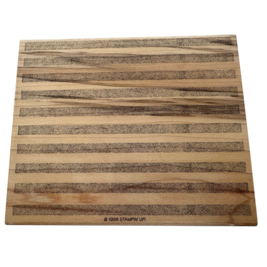 Stampin Up Wood Rubber Stamp Stripes Background Large Big Texture Dotted Lines
