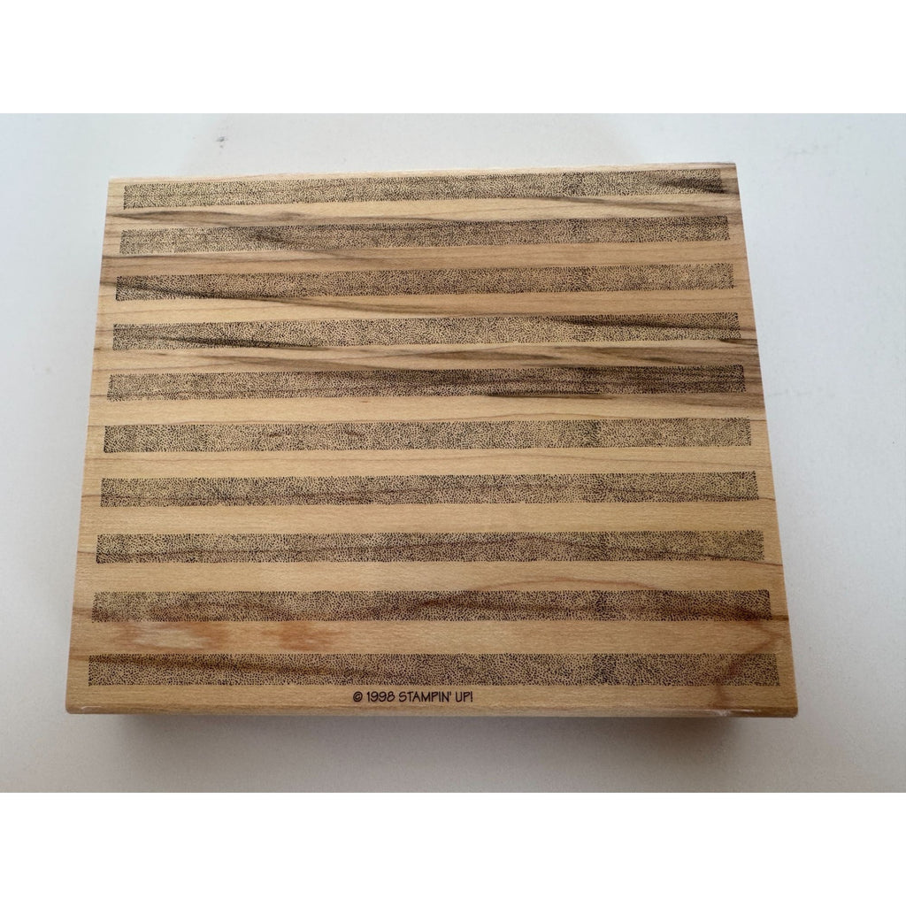 Stampin Up Wood Rubber Stamp Stripes Background Large Big Texture Dotted Lines