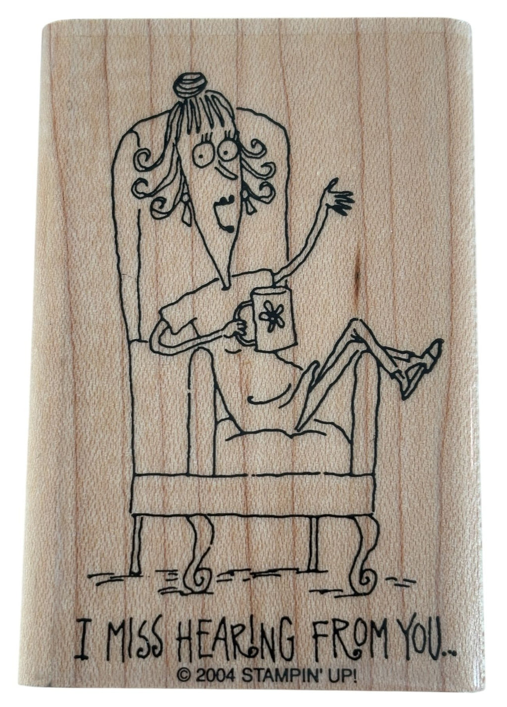 Stampin Up Rubber Stamp I Miss Hearing From You Friendship Card Making Words