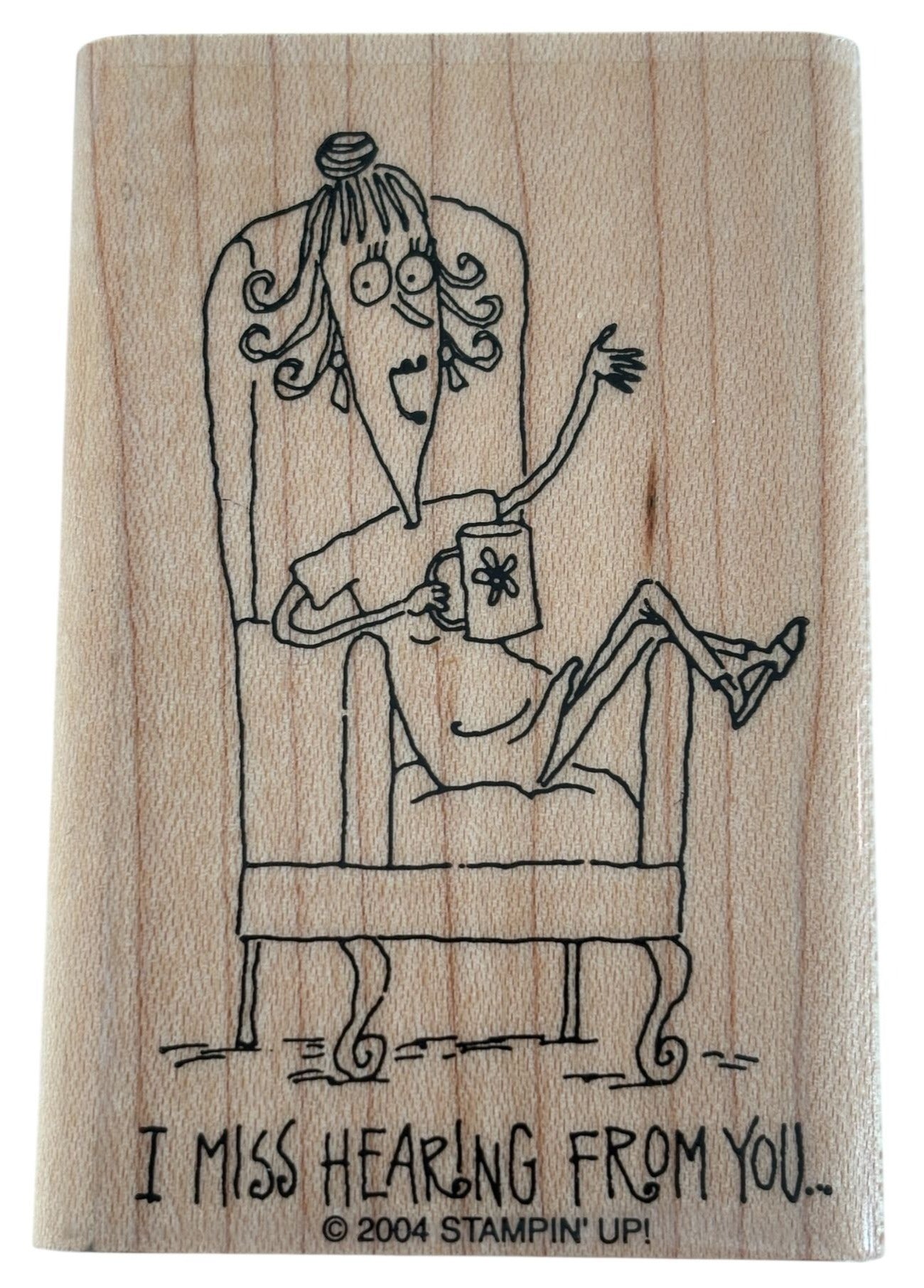 Stampin Up Rubber Stamp I Miss Hearing From You Friendship Card Making Words