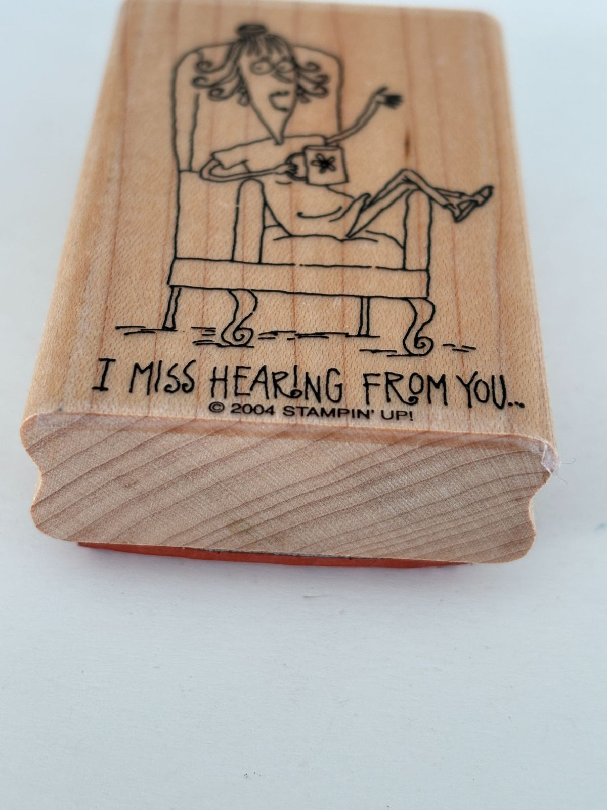 Stampin Up Rubber Stamp I Miss Hearing From You Friendship Card Making Words
