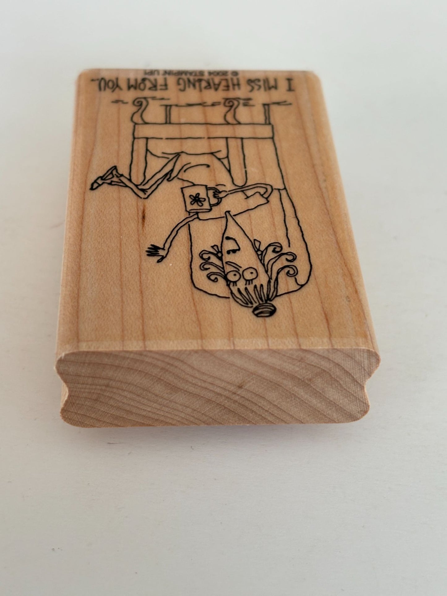 Stampin Up Rubber Stamp I Miss Hearing From You Friendship Card Making Words
