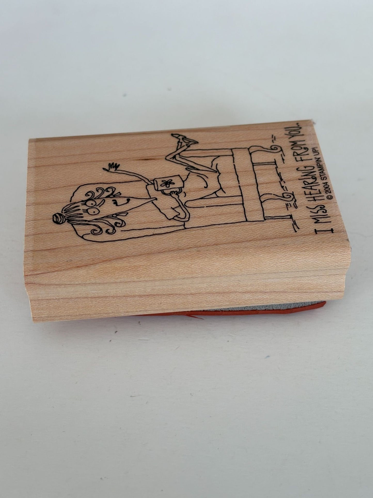 Stampin Up Rubber Stamp I Miss Hearing From You Friendship Card Making Words