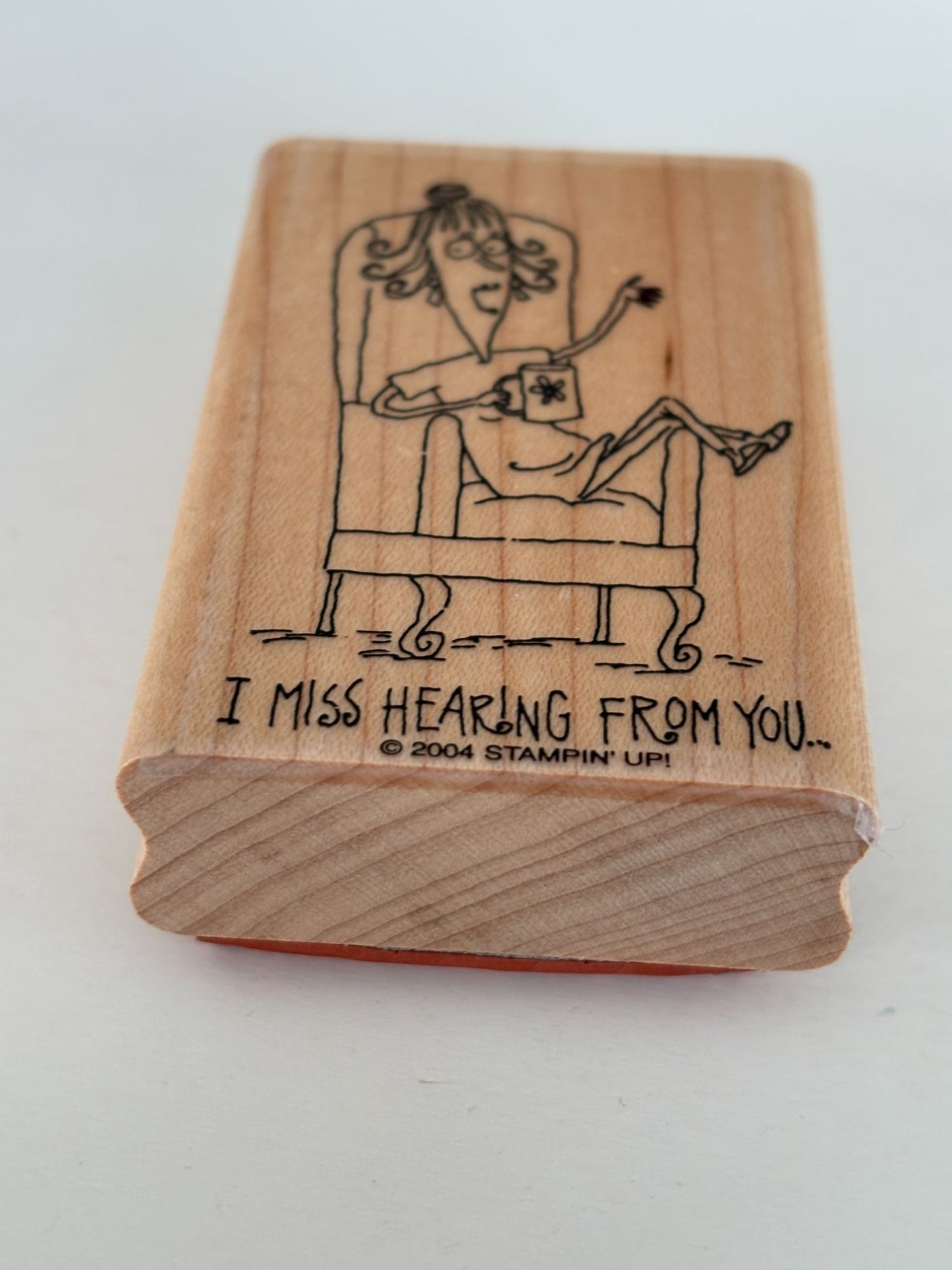Stampin Up Rubber Stamp I Miss Hearing From You Friendship Card Making Words