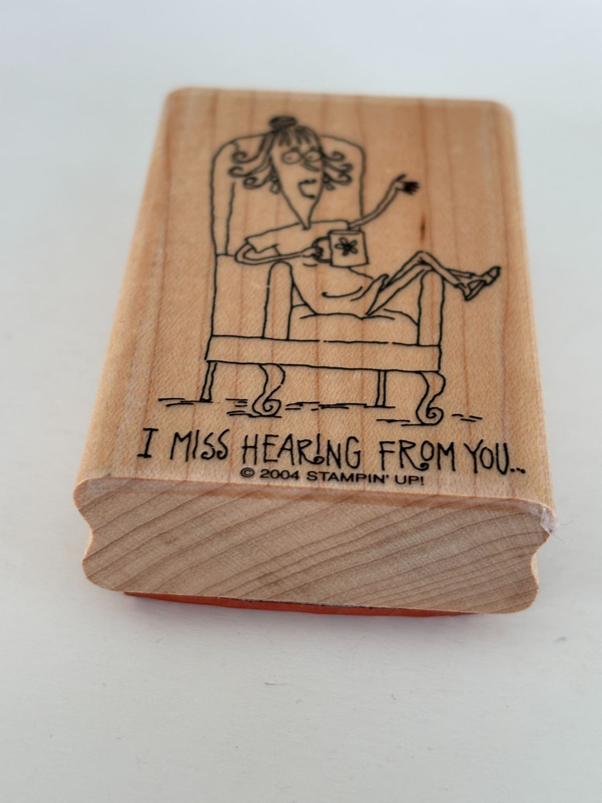 Stampin Up Rubber Stamp I Miss Hearing From You Friendship Card Making Words