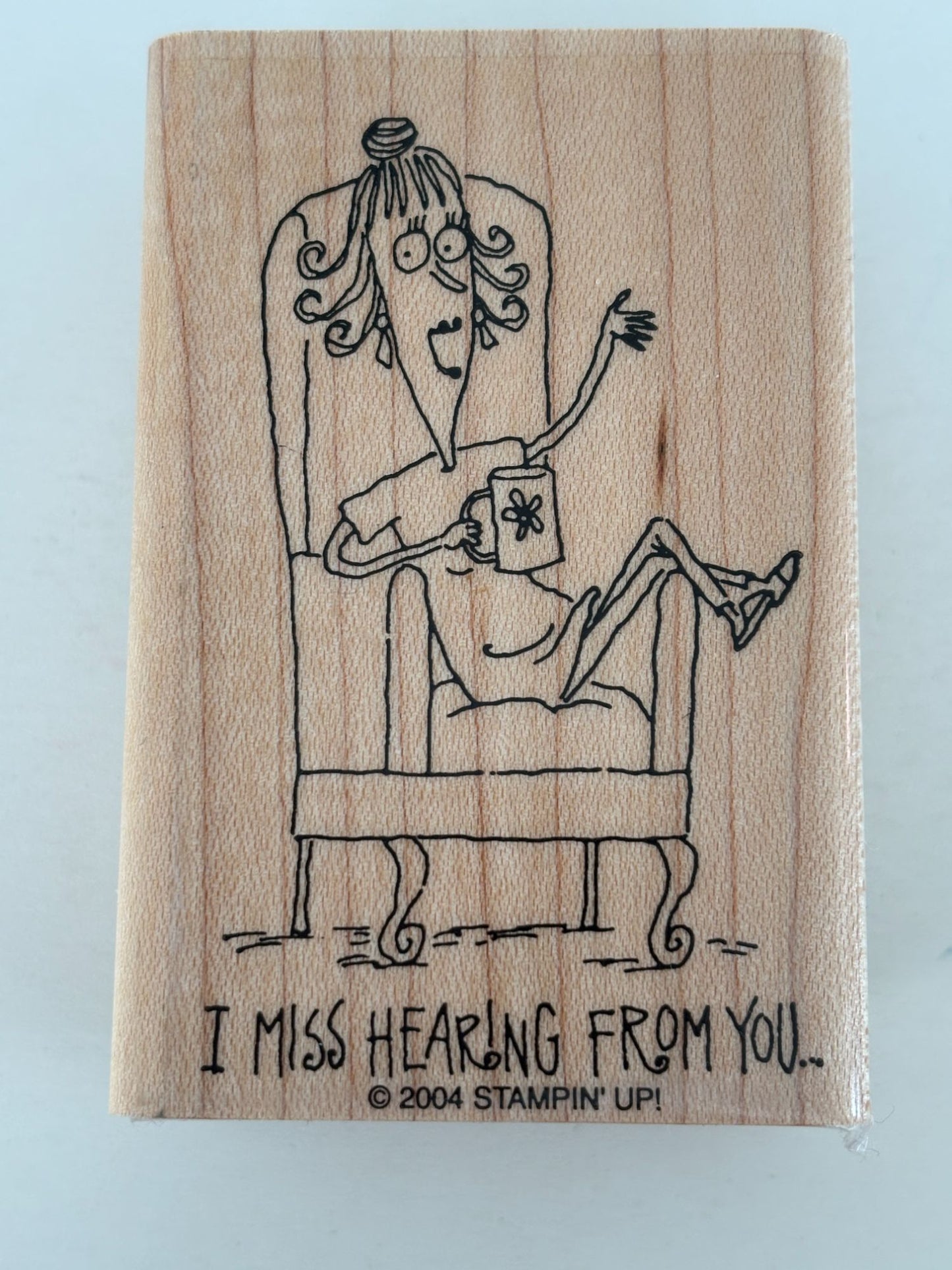 Stampin Up Rubber Stamp I Miss Hearing From You Friendship Card Making Words