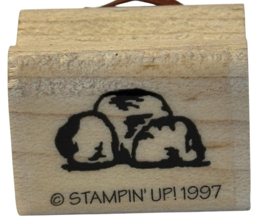 Stampin Up Rubber Stamp Rocks Rock Pile Landscape Scene Maker Nature Outdoors