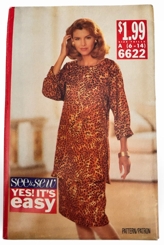 Butterick Sewing Pattern 6622 Misses Tunic Skirt Minimalist Easy 6 8 10 12 14 UC