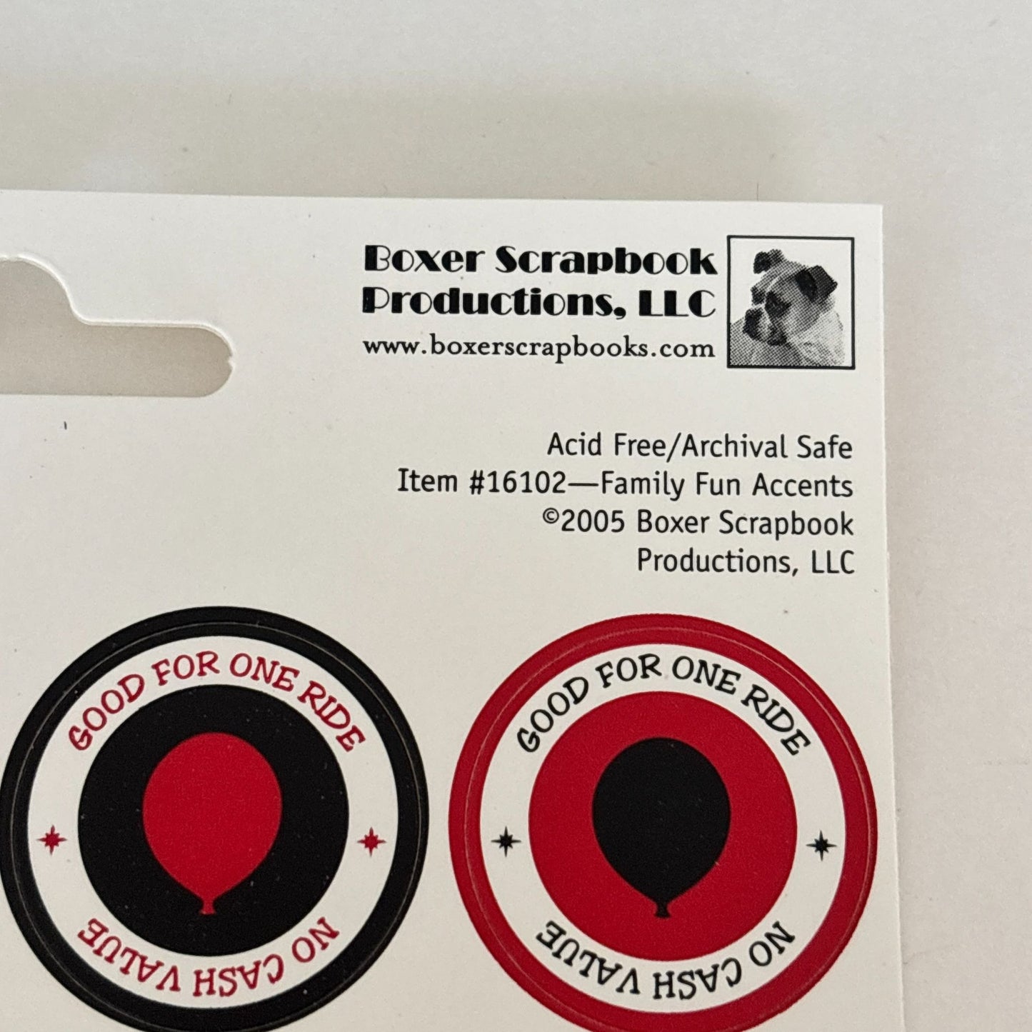 Boxer Scrapbook Stickers Family Fun Travel Acid-Free Archival Safe Polka Dot Red Black Set