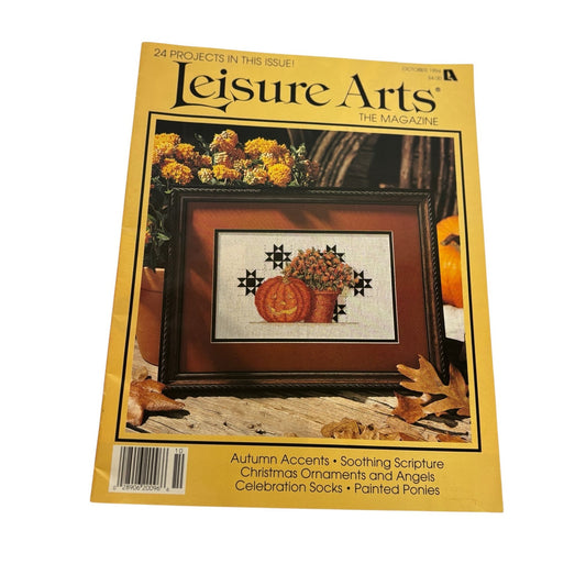 Leisure Arts The Magazine October 1994 Christmas Ornaments Crochet Cross Stitch