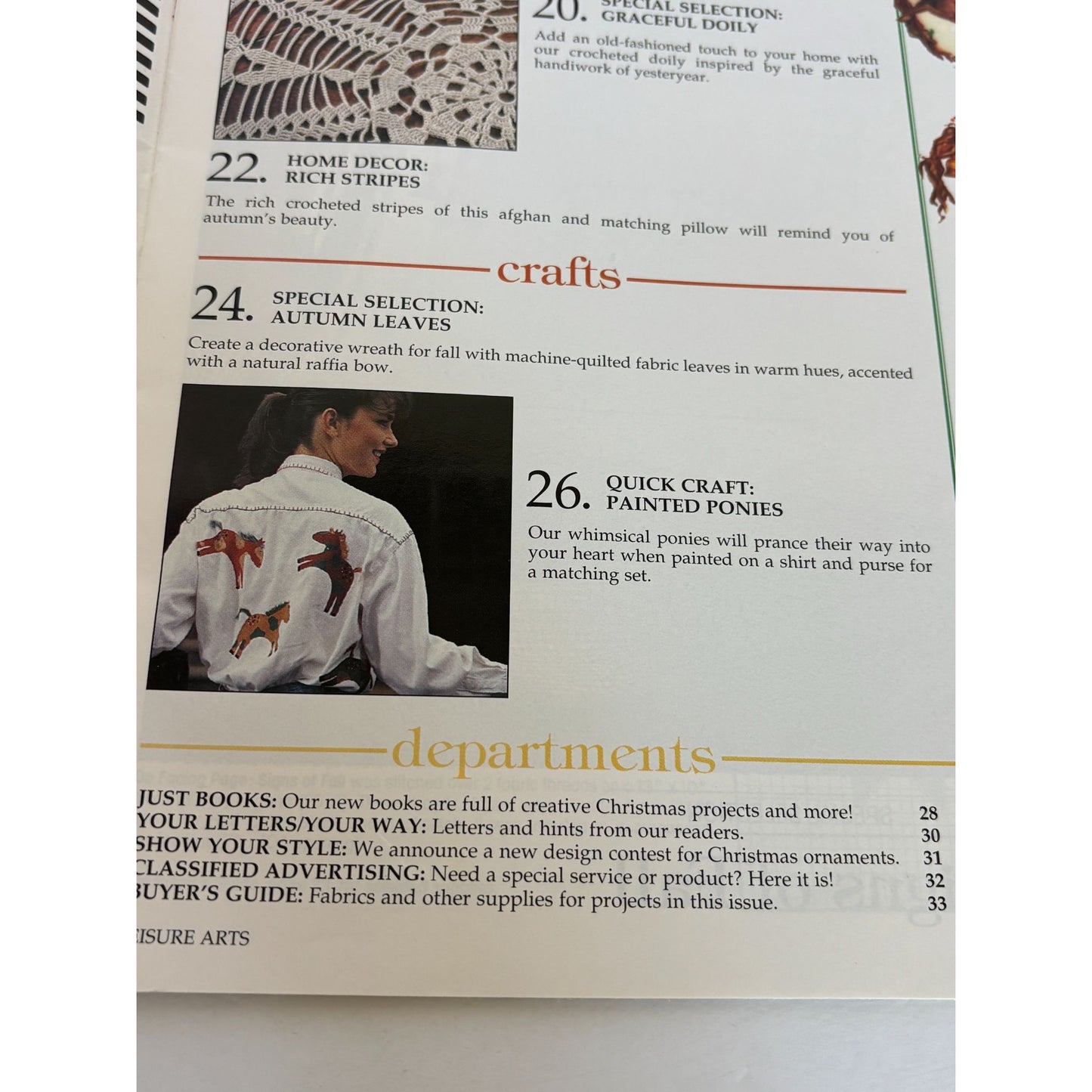 Leisure Arts The Magazine October 1994 Christmas Ornaments Crochet Cross Stitch