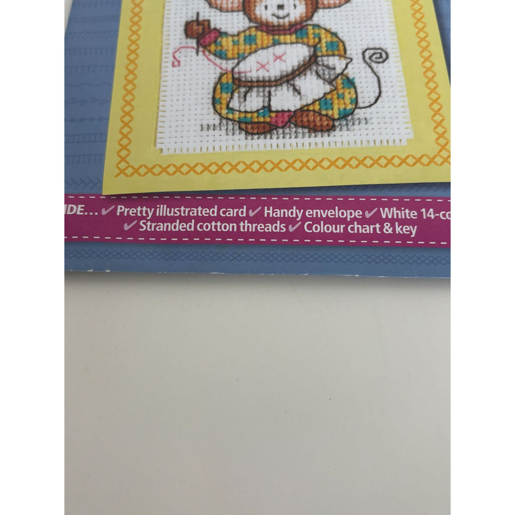 The World of Cross Stitching Cross Stitch Kit Stitch Sew Much Love Card Mouse