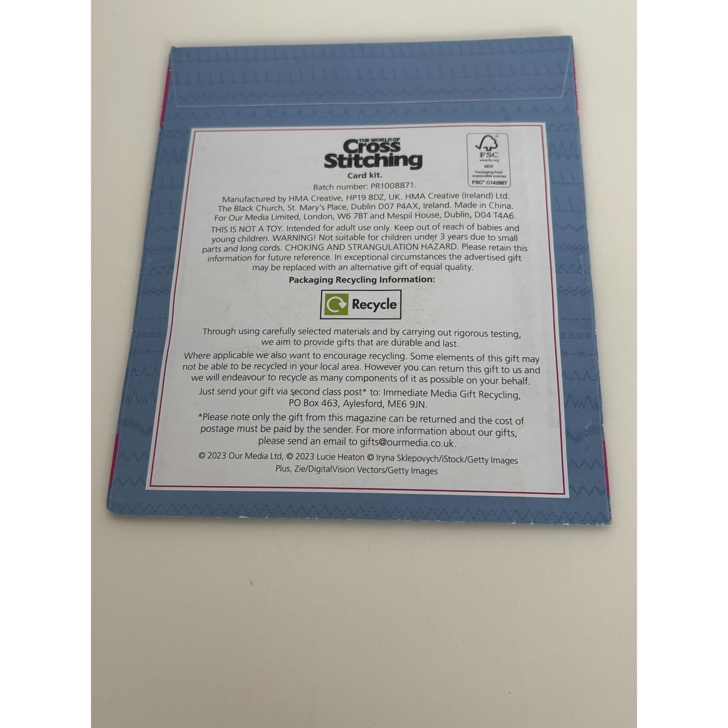 The World of Cross Stitching Cross Stitch Kit Stitch Sew Much Love Card Mouse