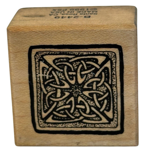 PSX Rubber Stamp Celtic Knot Square B-2449 Craft Card Making Irish Wood Mounted