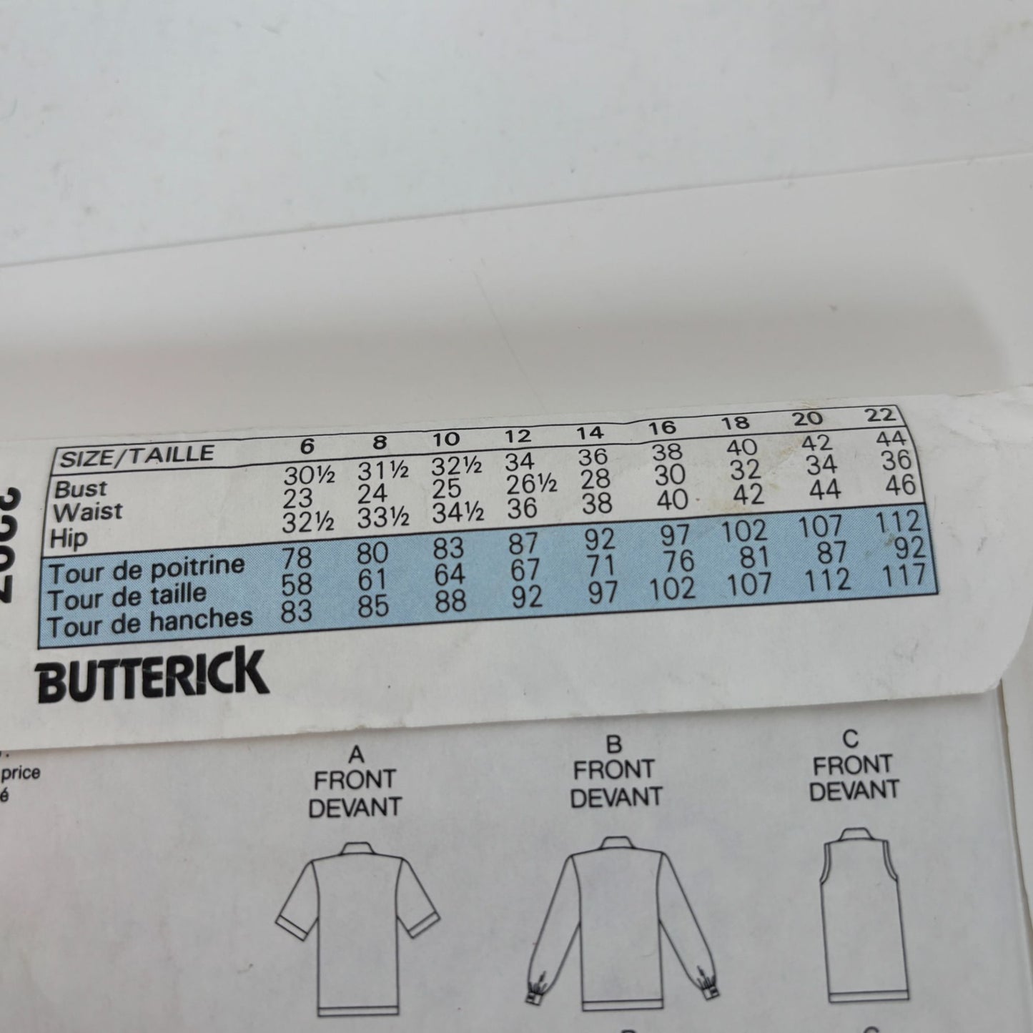 Butterick Sewing Pattern 3297 Work Blouse Shirt Top Vintage 1980s 12 14 16 CUT