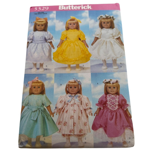 Butterick Sewing Pattern 5329 Doll Formal Dress For 18 inch Dolls Flower Girl