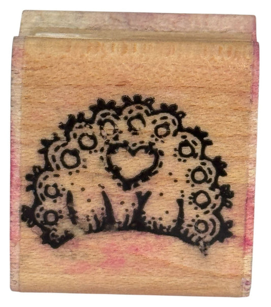 DOTS Rubber Stamp Lace Heart Crown Valentines Day Card Making Craft
