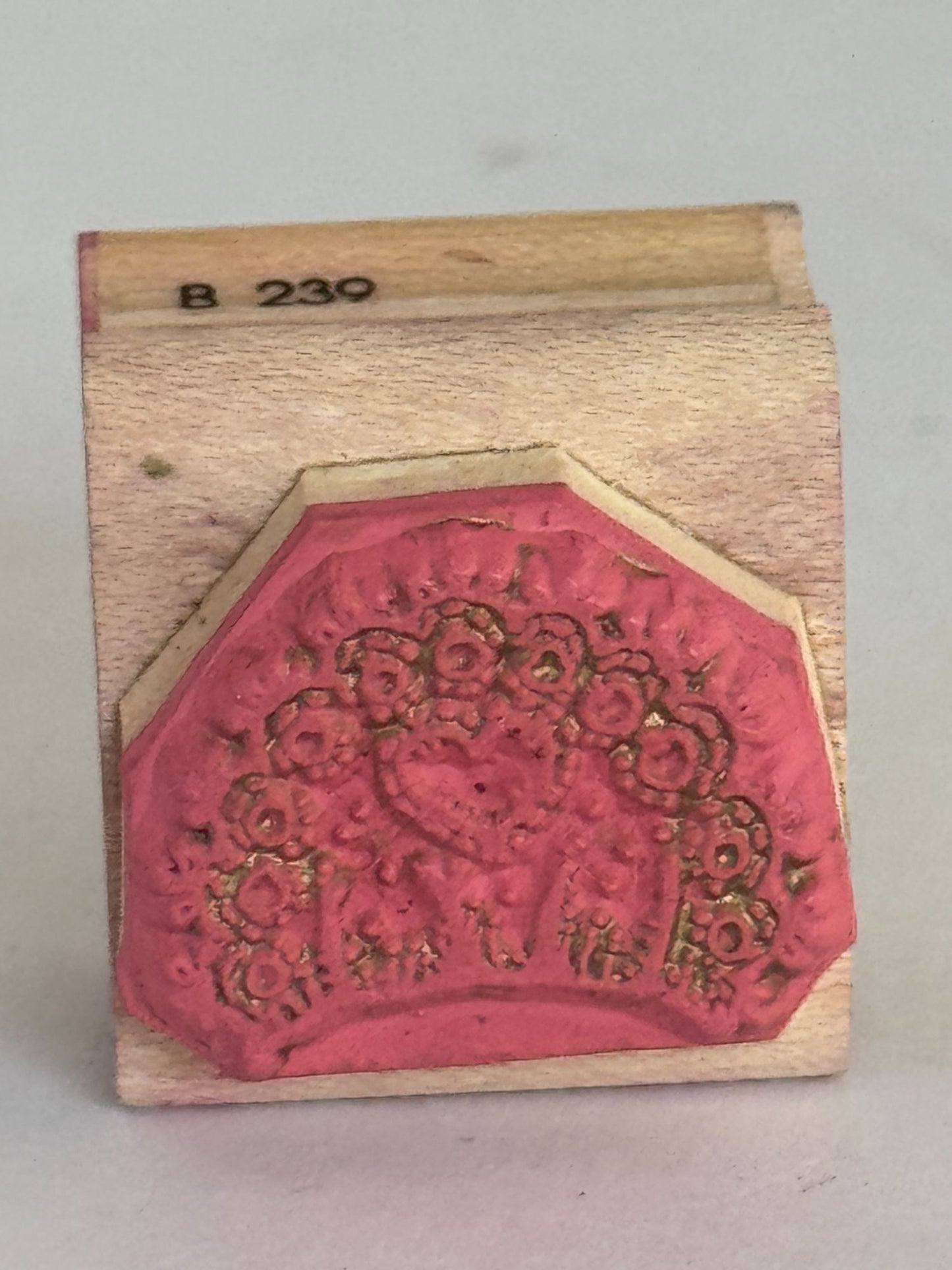 DOTS Rubber Stamp Lace Heart Crown Valentines Day Card Making Craft
