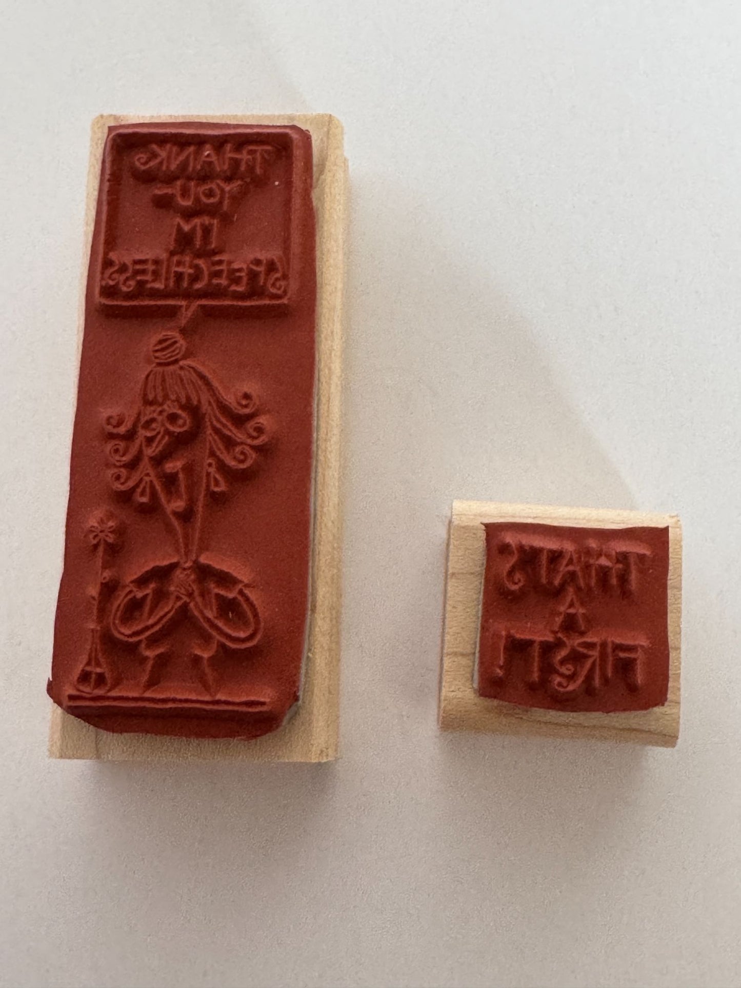 Stampin Up Rubber Stamps Thank You Card Making Words Speechless Funny Humor Art