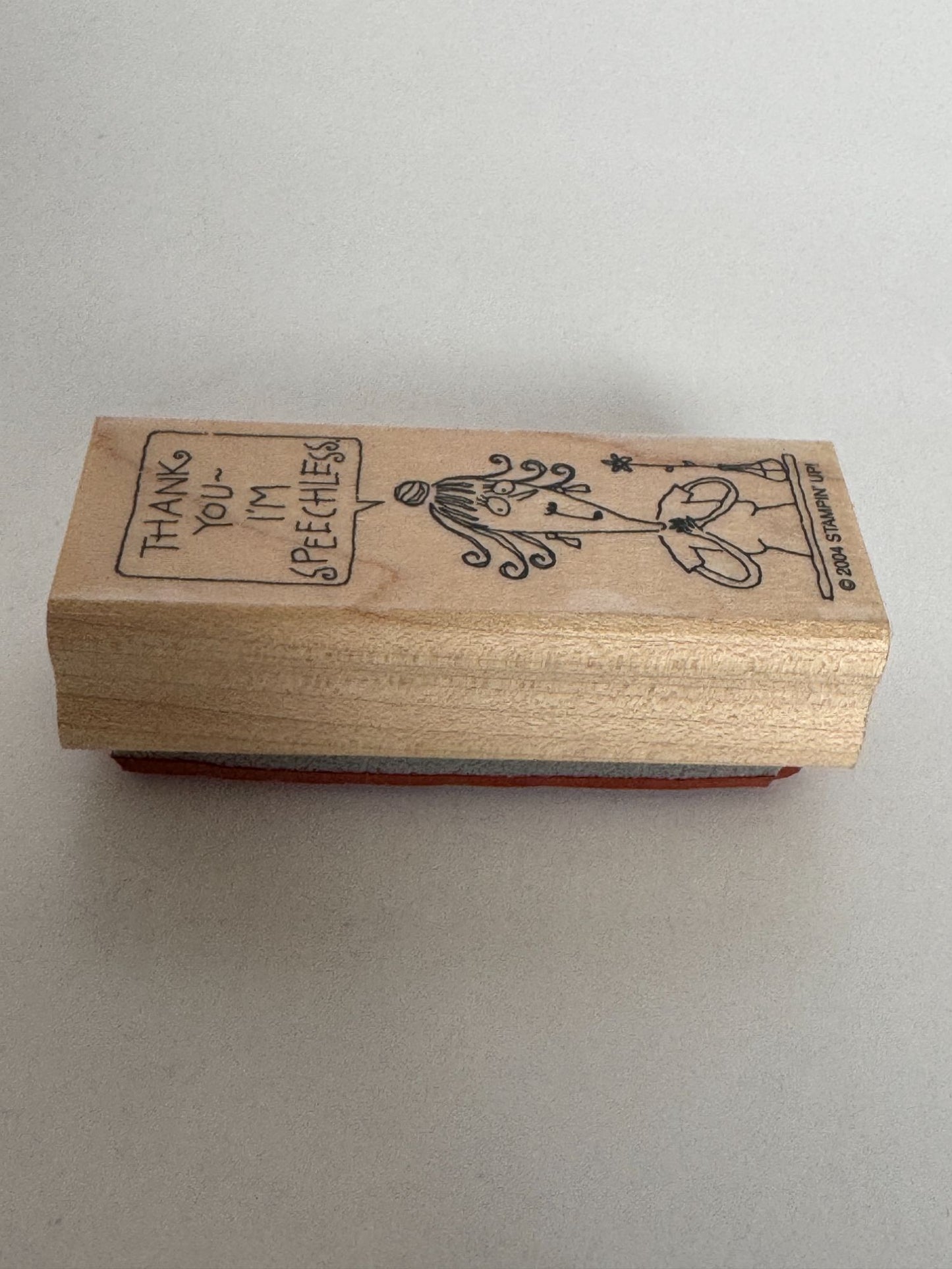 Stampin Up Rubber Stamps Thank You Card Making Words Speechless Funny Humor Art