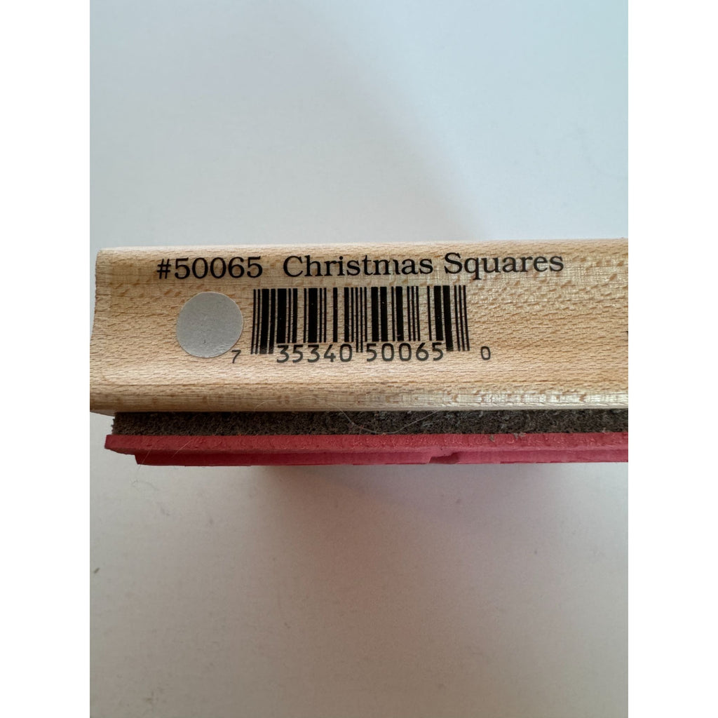 Stamps Happen Rubber Stamp Christmas Squares Seasons Greetings Candy Paula Best
