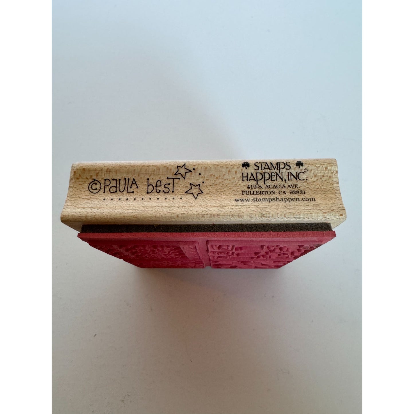 Stamps Happen Rubber Stamp Christmas Squares Seasons Greetings Candy Paula Best