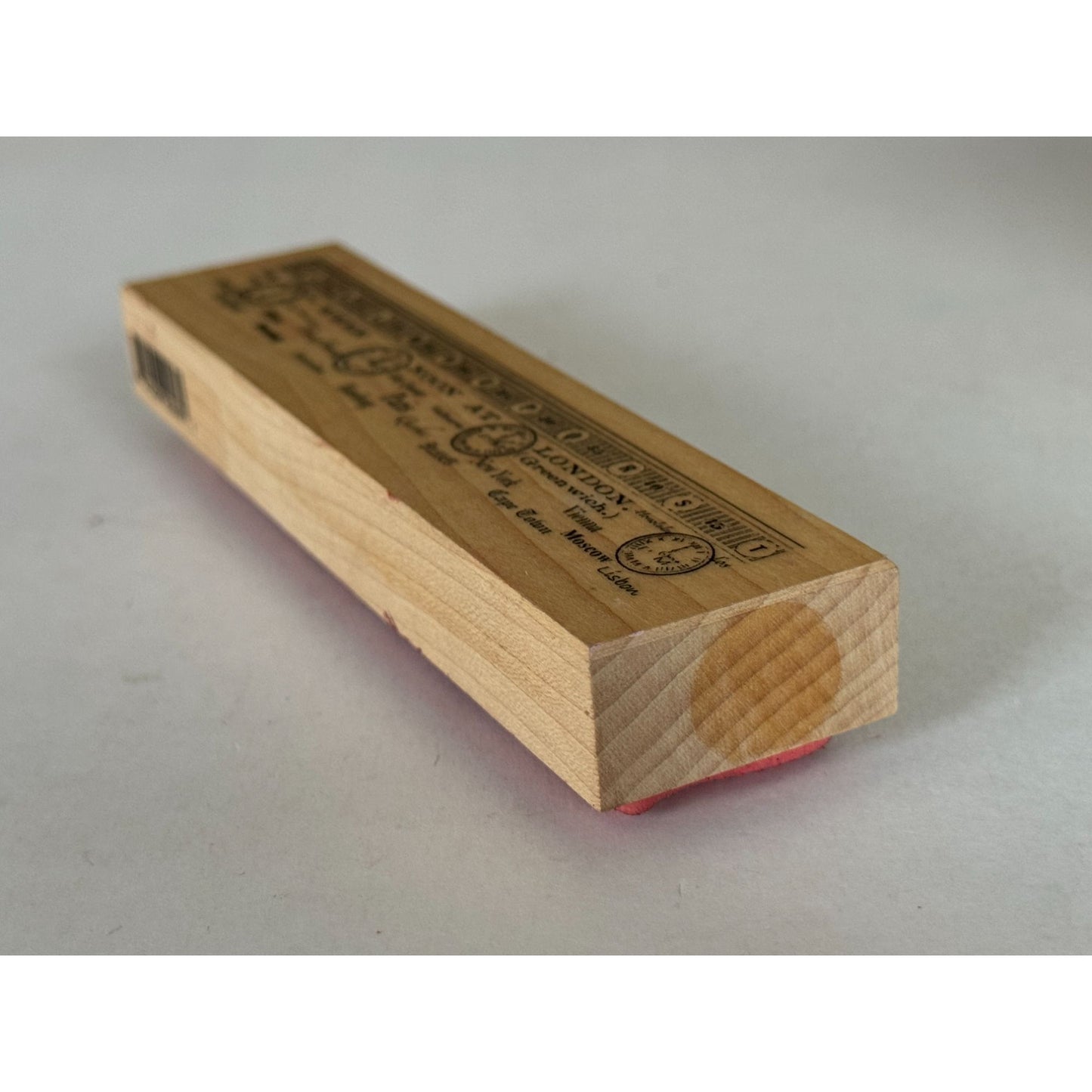 B Line Designs Rubber Stamp When Noon Time Zone Clocks Travel City Steampunk