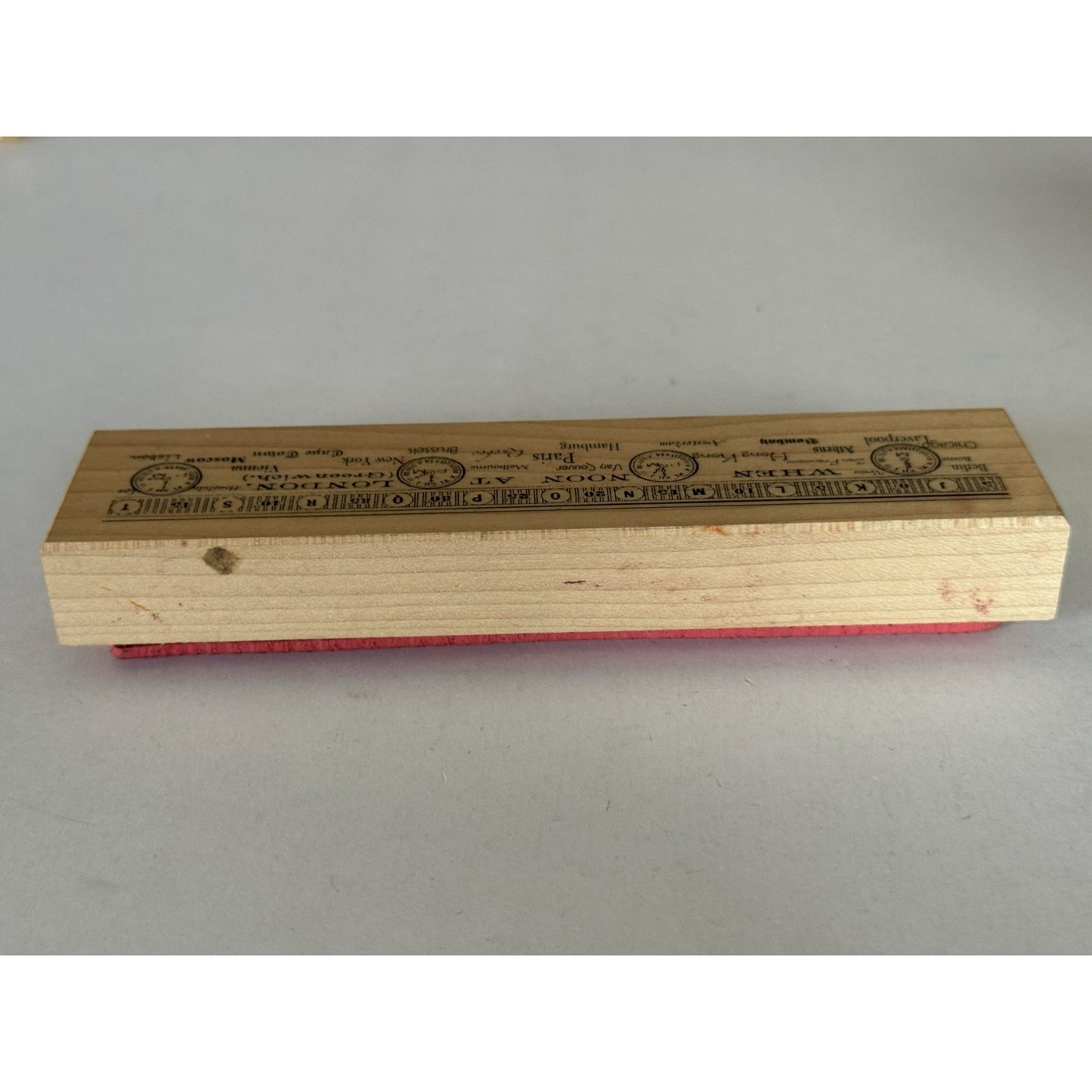 B Line Designs Rubber Stamp When Noon Time Zone Clocks Travel City Steampunk