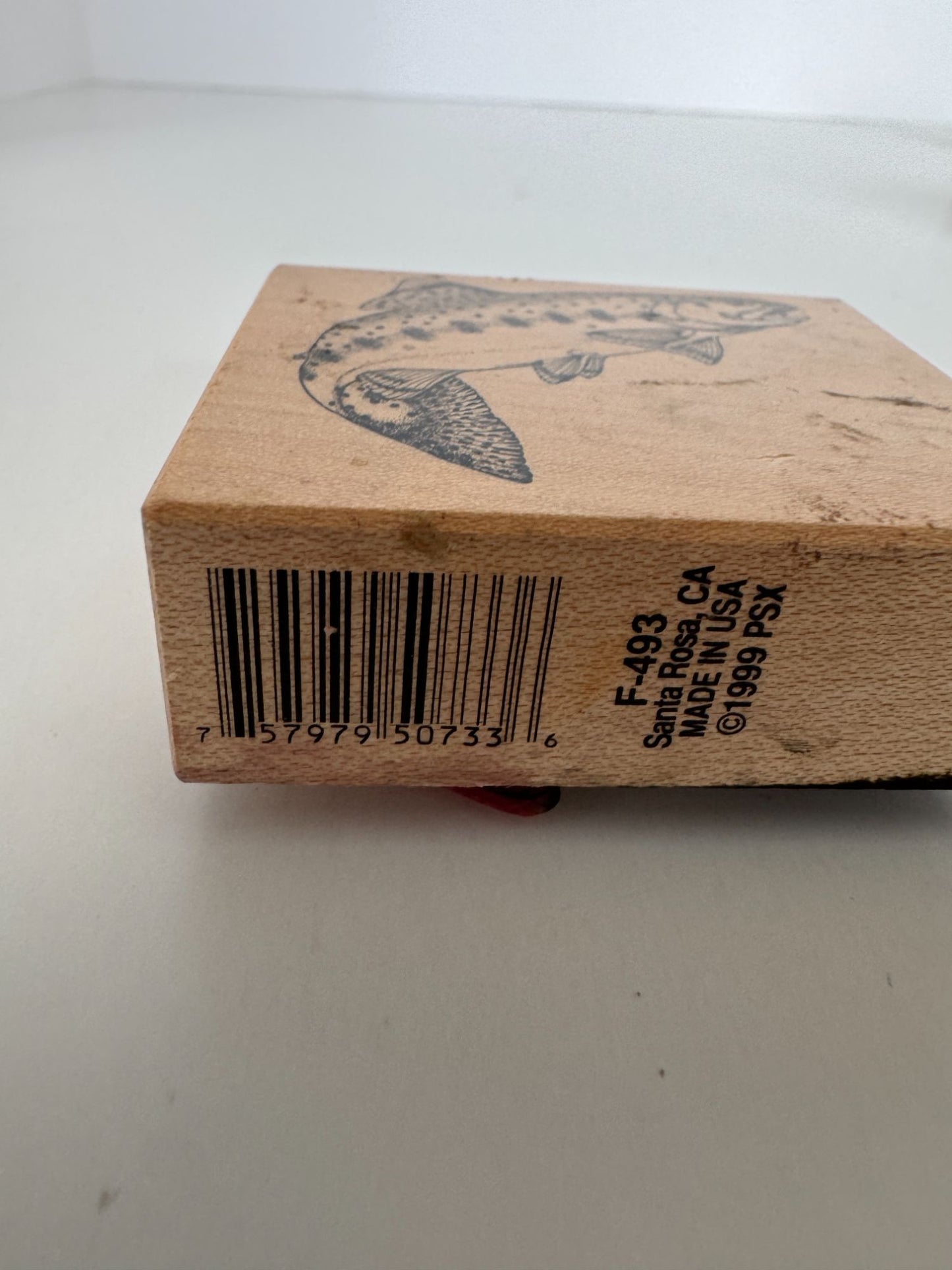 PSX Rubber Stamp Rainbow Trout Fish Outdoors Fishing Fathers Day Card Making