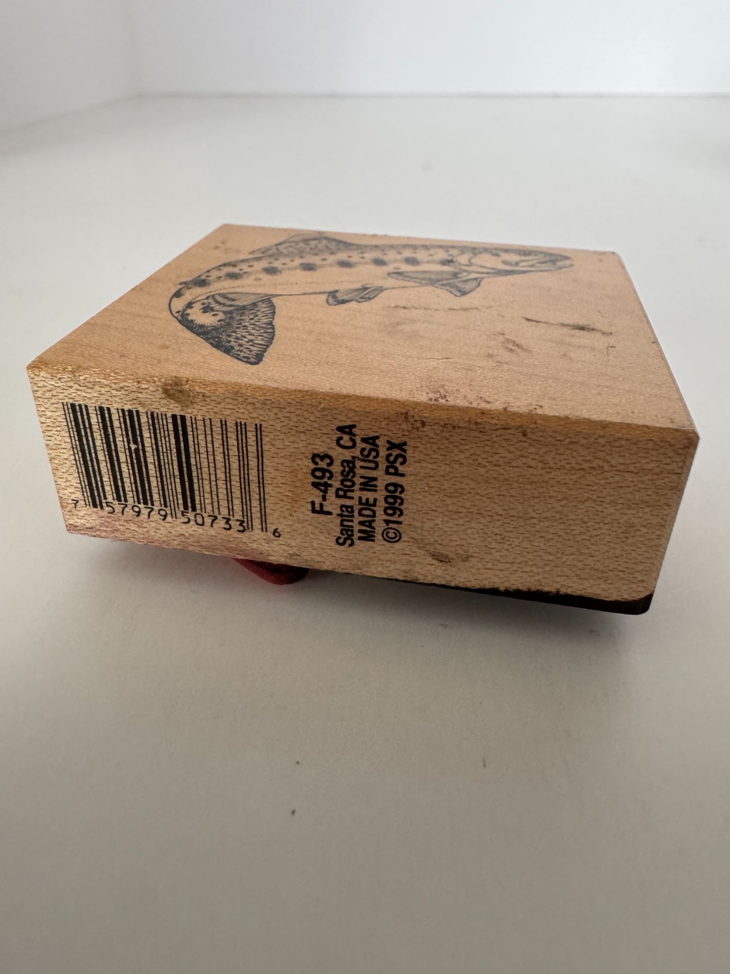 PSX Rubber Stamp Rainbow Trout Fish Outdoors Fishing Fathers Day Card Making