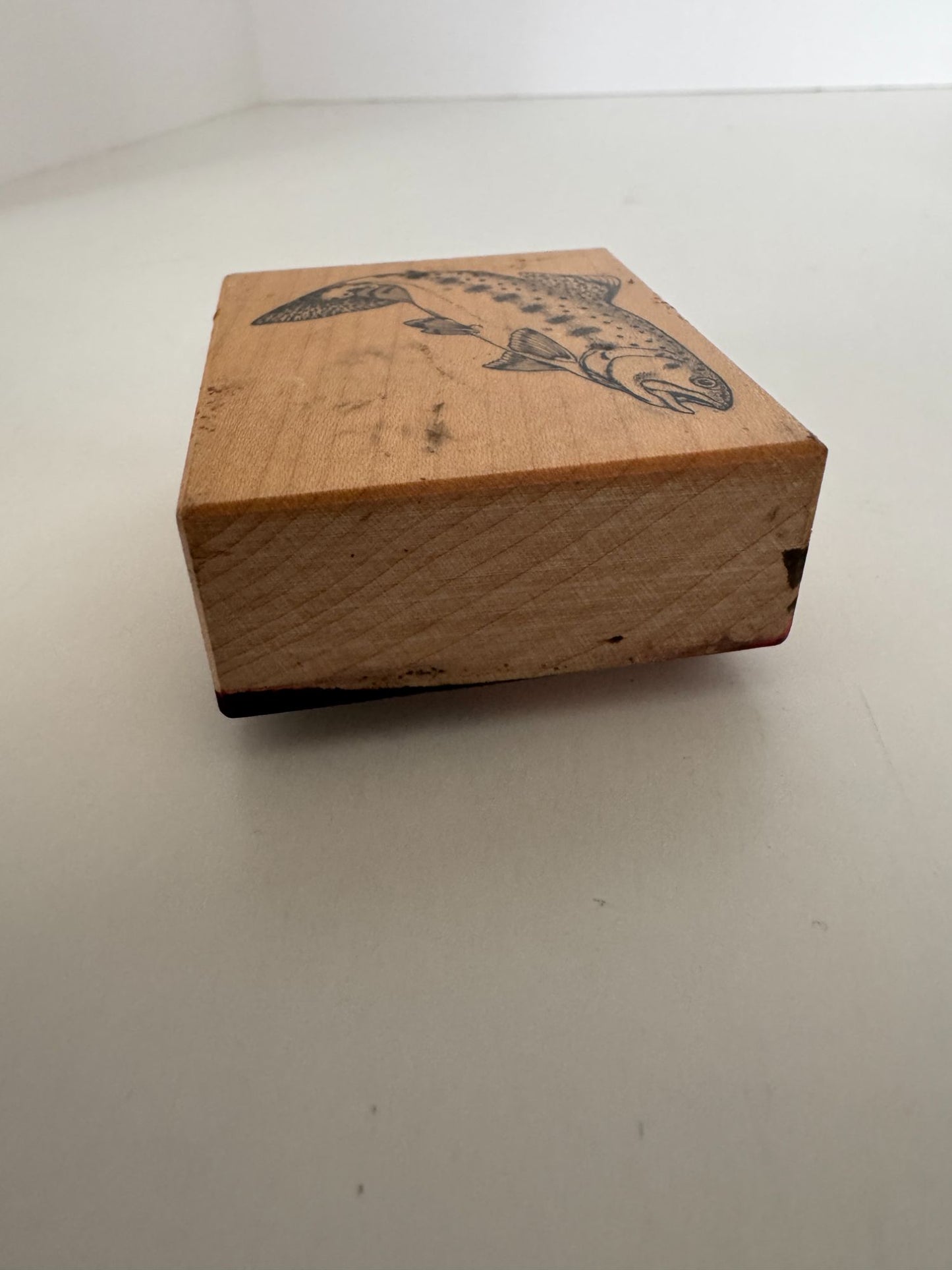 PSX Rubber Stamp Rainbow Trout Fish Outdoors Fishing Fathers Day Card Making