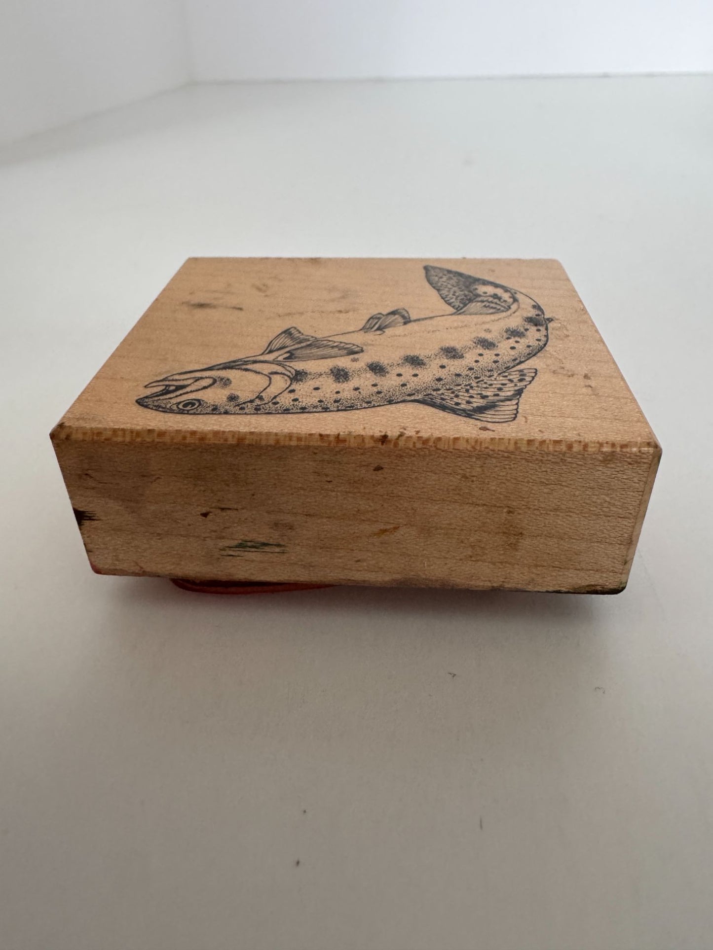 PSX Rubber Stamp Rainbow Trout Fish Outdoors Fishing Fathers Day Card Making