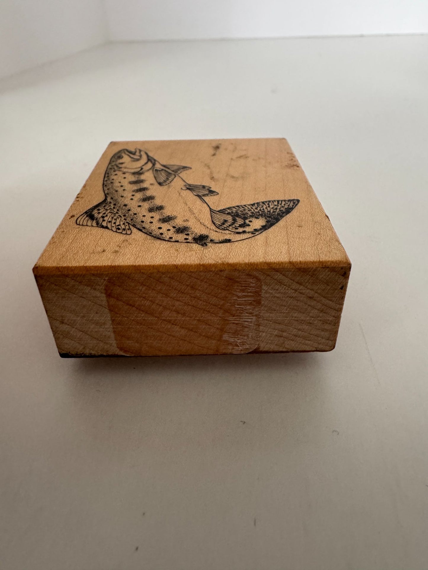 PSX Rubber Stamp Rainbow Trout Fish Outdoors Fishing Fathers Day Card Making