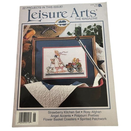 Leisure Arts The Magazine June 1996 Cross Stitch Craft Patterns Projects Cats