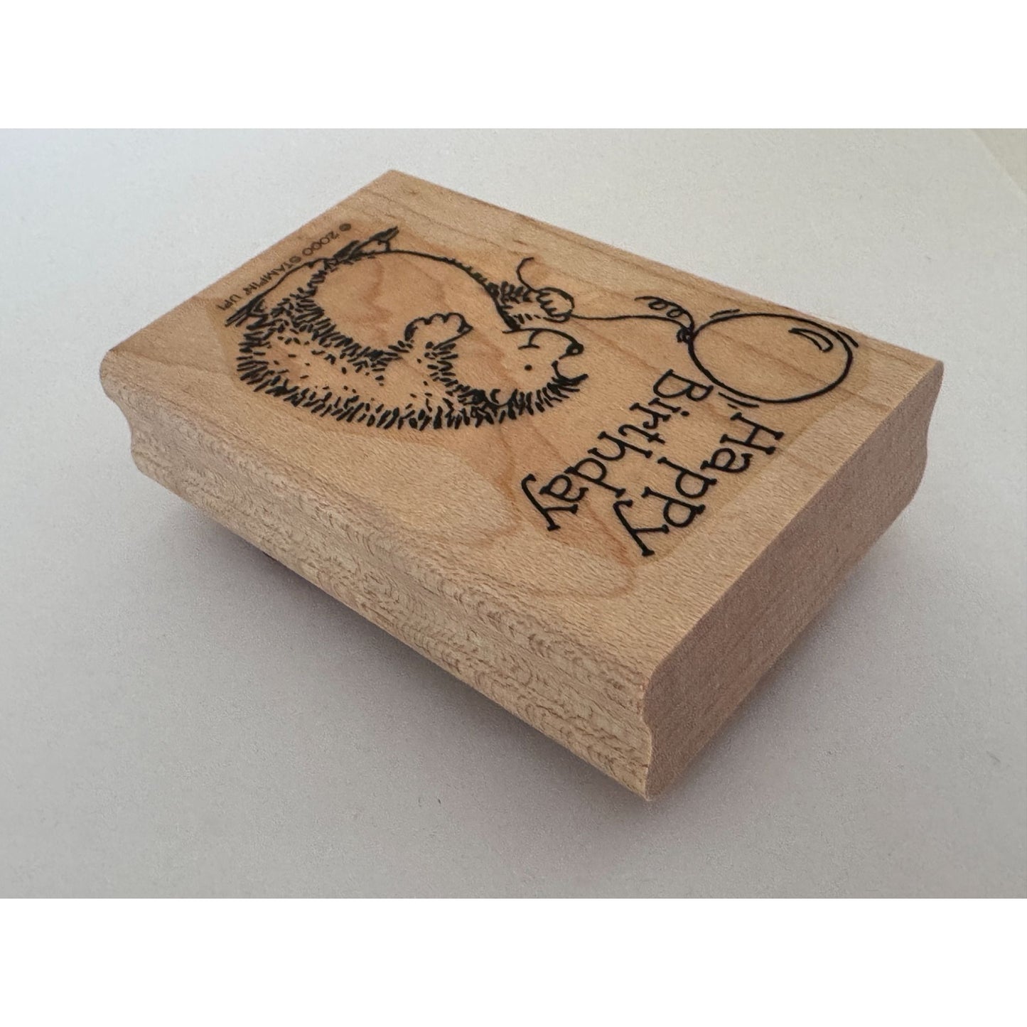 Stampin Up Rubber Stamp Hedgehog Happy Birthday Balloon Card Making Sentiment