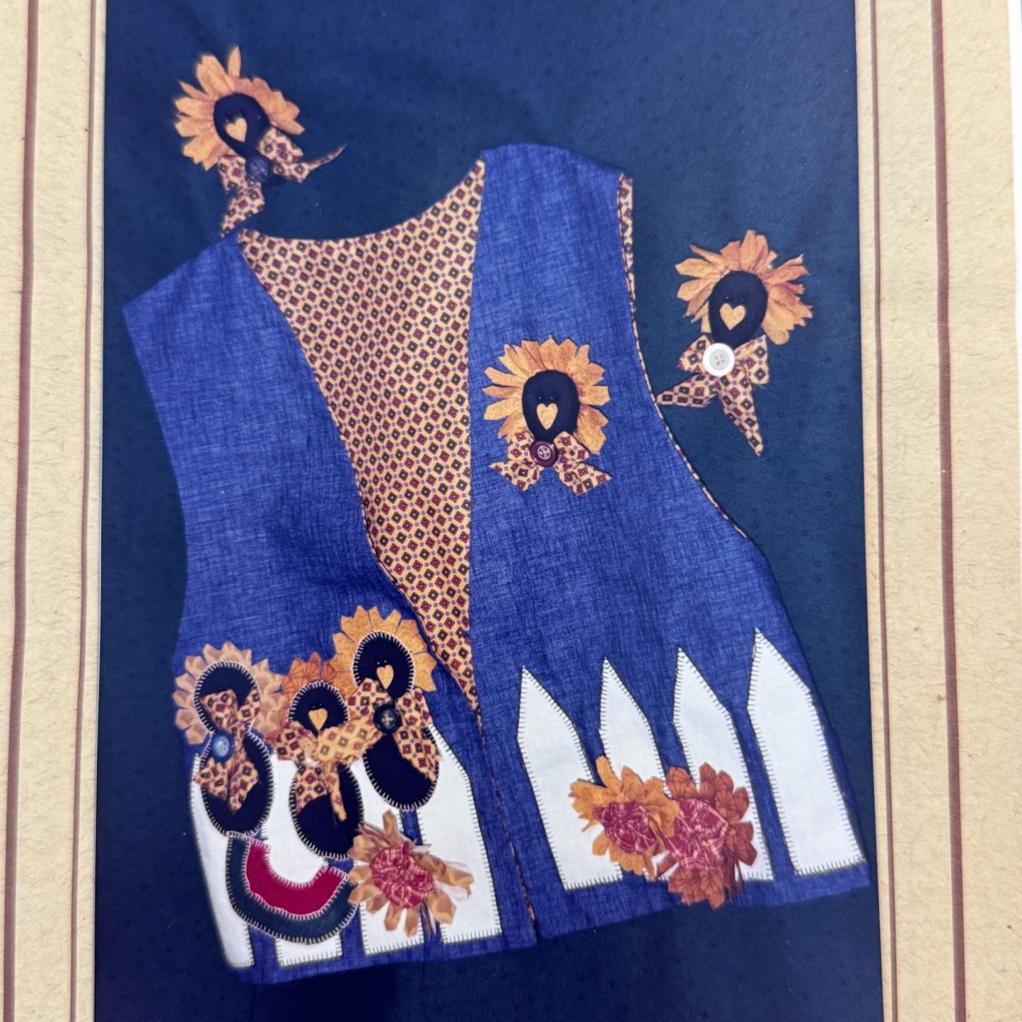 Pearl Louise Sewing Pattern Crows In A Row Vest Fall Quilting Applique Folk Art