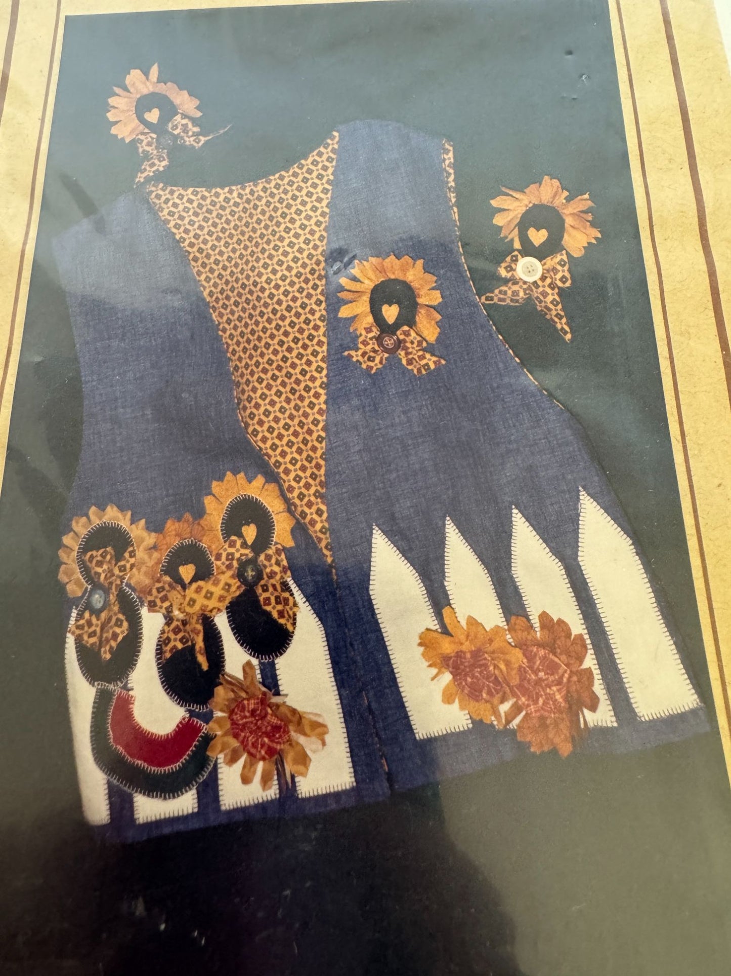 Pearl Louise Sewing Pattern Crows In A Row Vest Fall Quilting Applique Folk Art