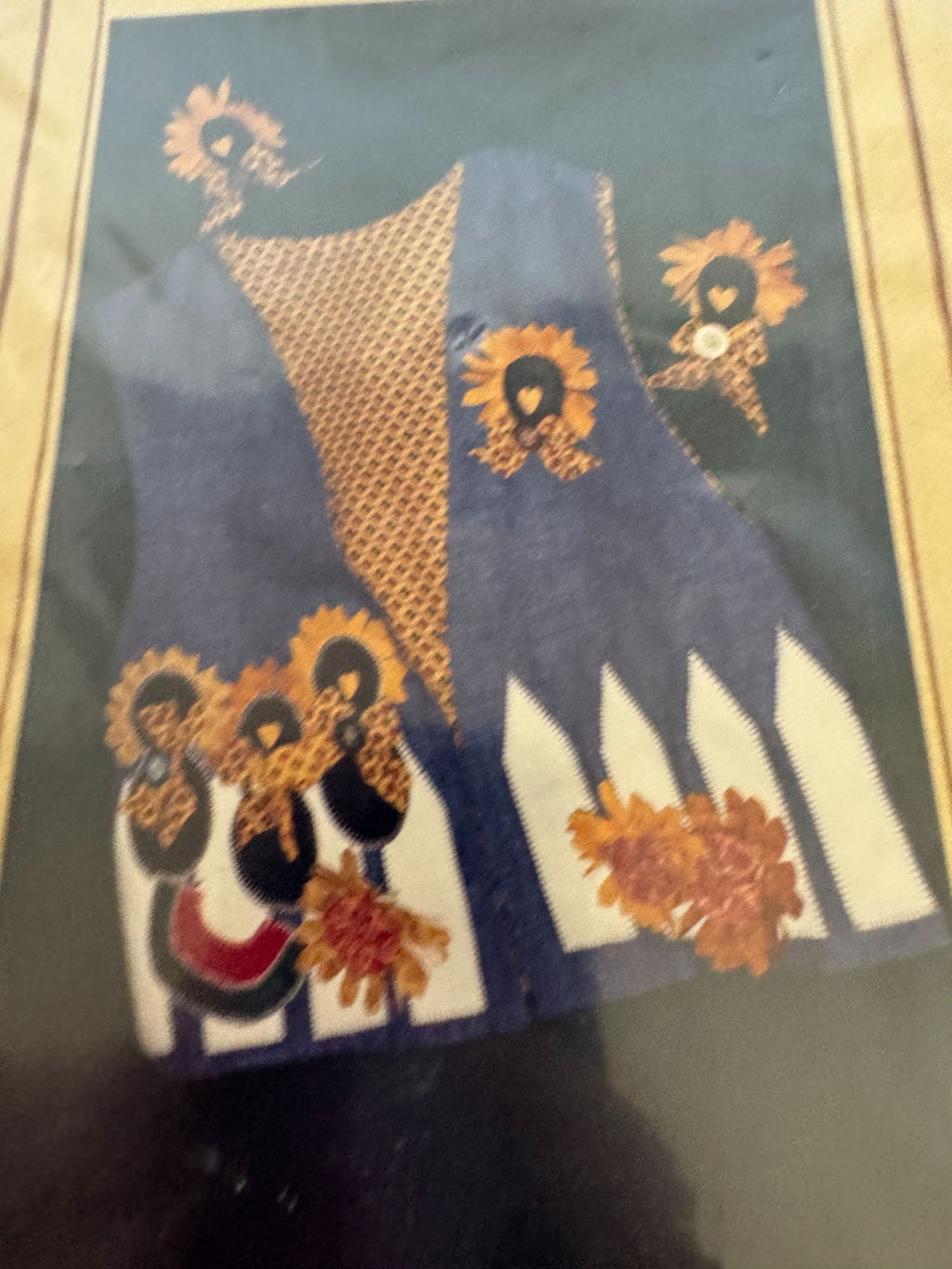 Pearl Louise Sewing Pattern Crows In A Row Vest Fall Quilting Applique Folk Art