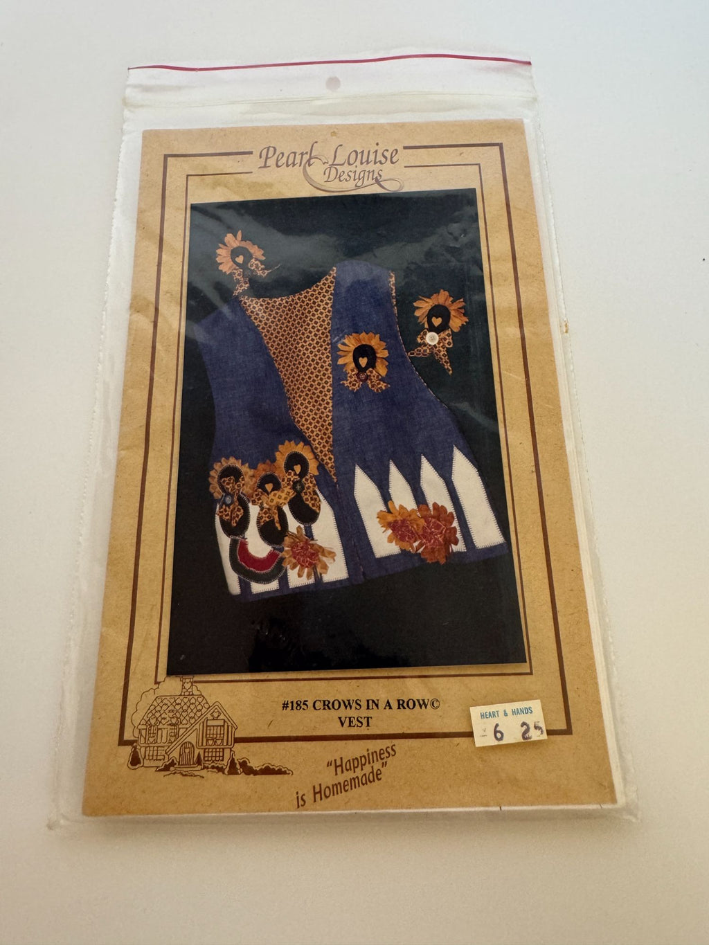 Pearl Louise Sewing Pattern Crows In A Row Vest Fall Quilting Applique Folk Art