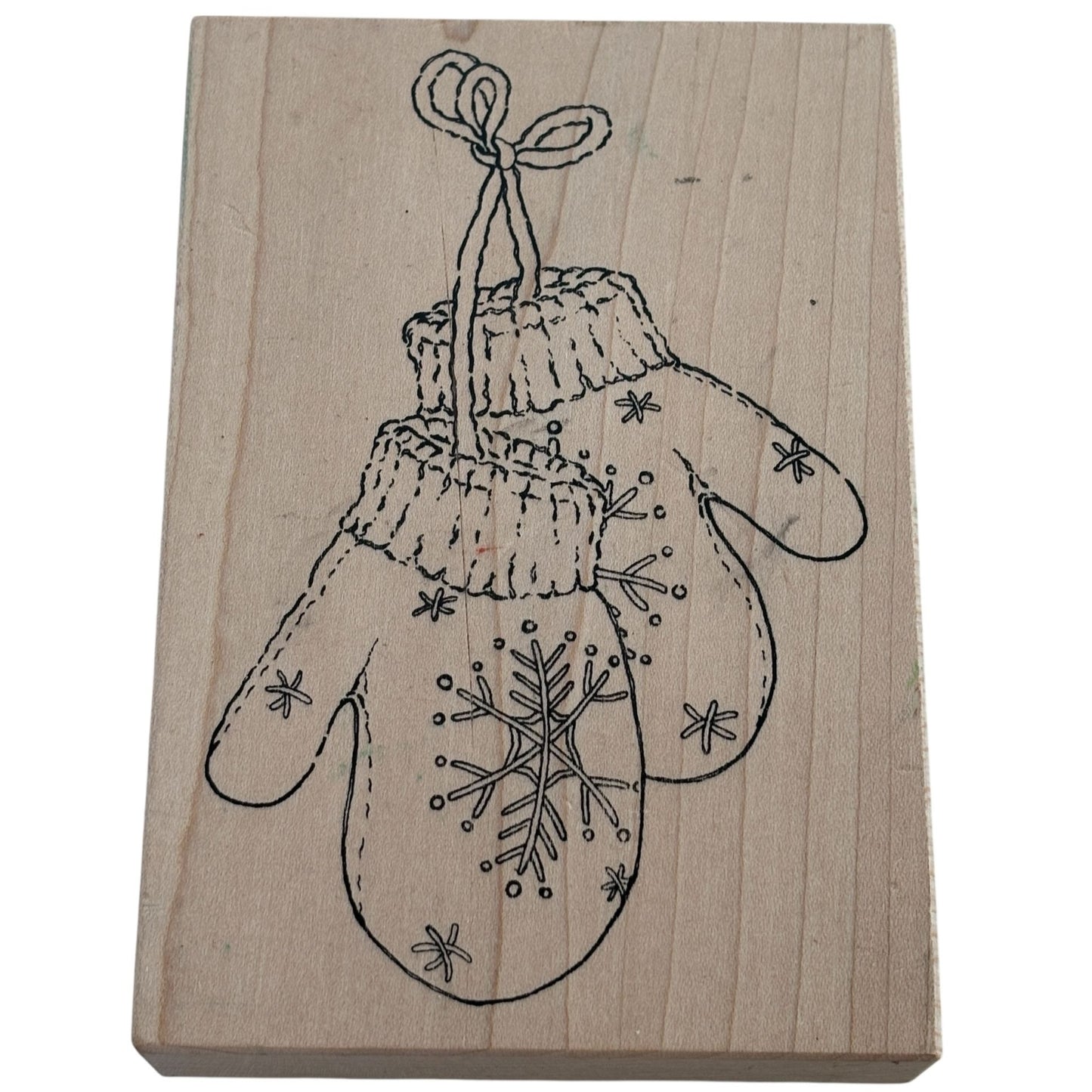 Stampa Rosa Rubber Stamp Snowflake Mittens Winter Holiday Christmas Card Making